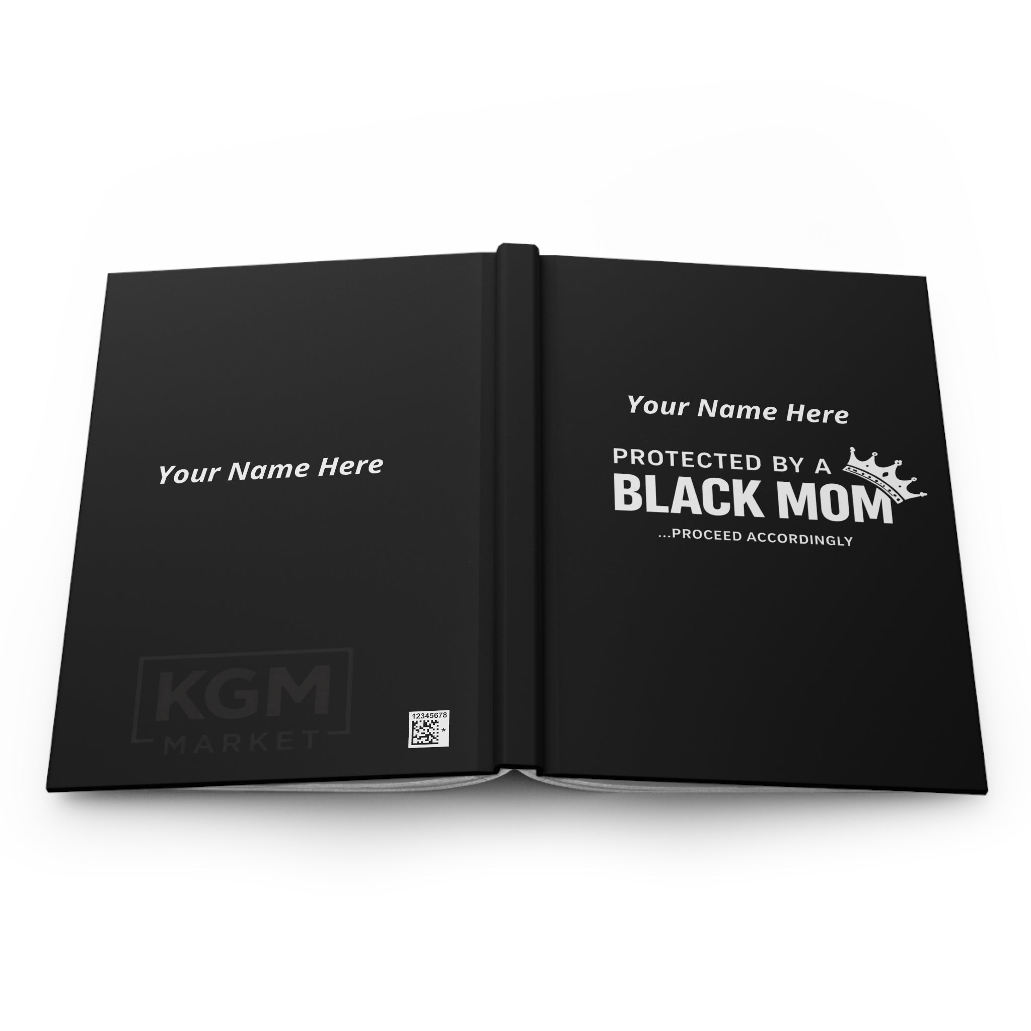 Protectd By A Black Mom Hardcover Journal — Mother's Day Gift for Black Moms