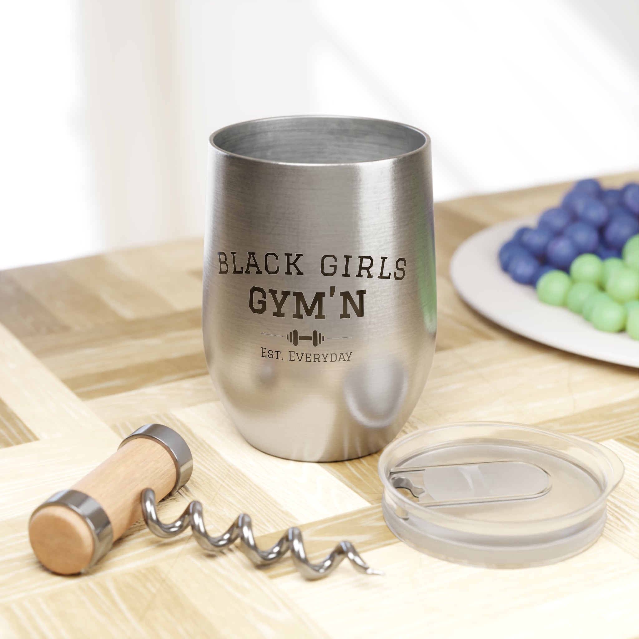Black Girls Gym'n Chill Wine Tumbler