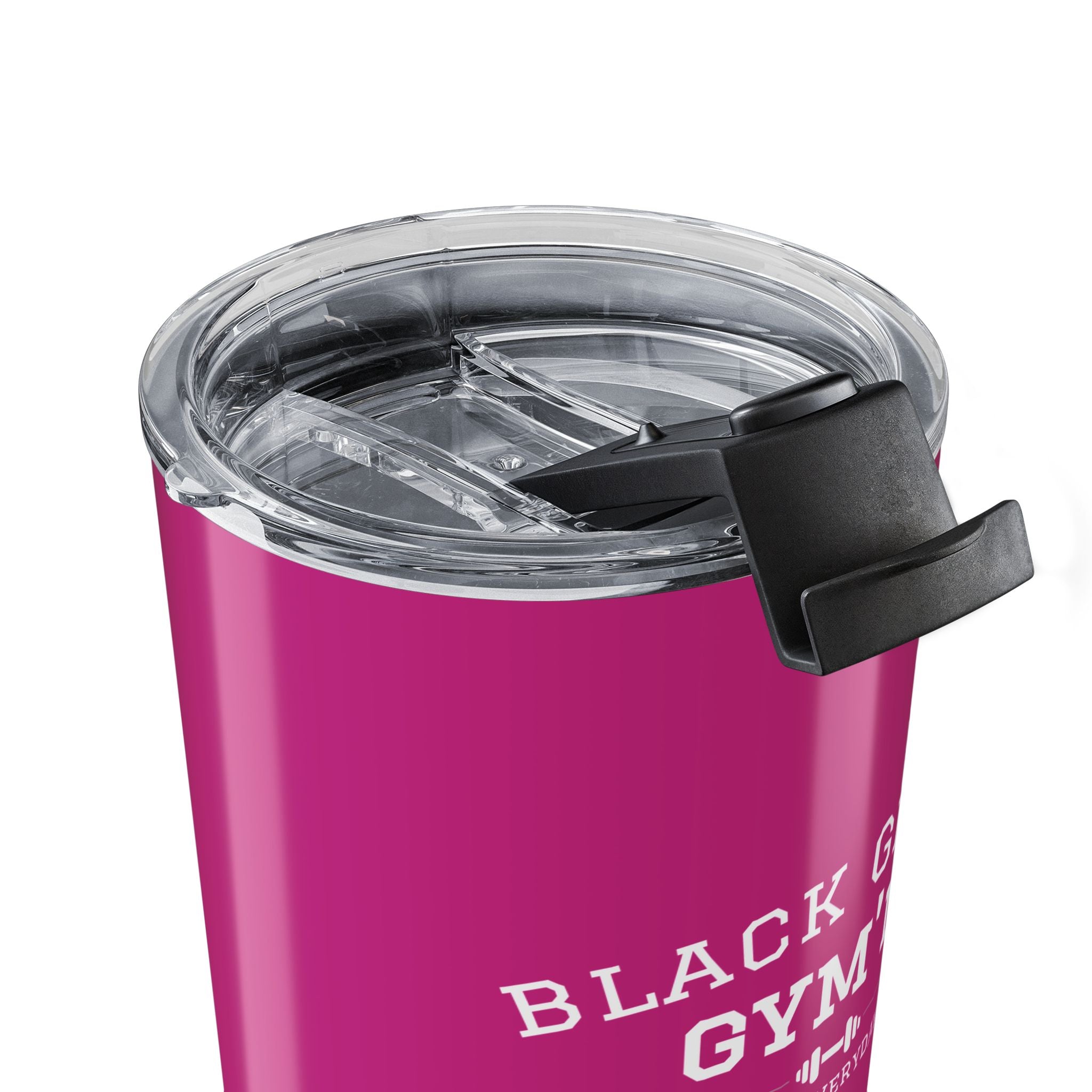 Black Girls Gym'n White Logo Insulated Travel Cup - 20oz