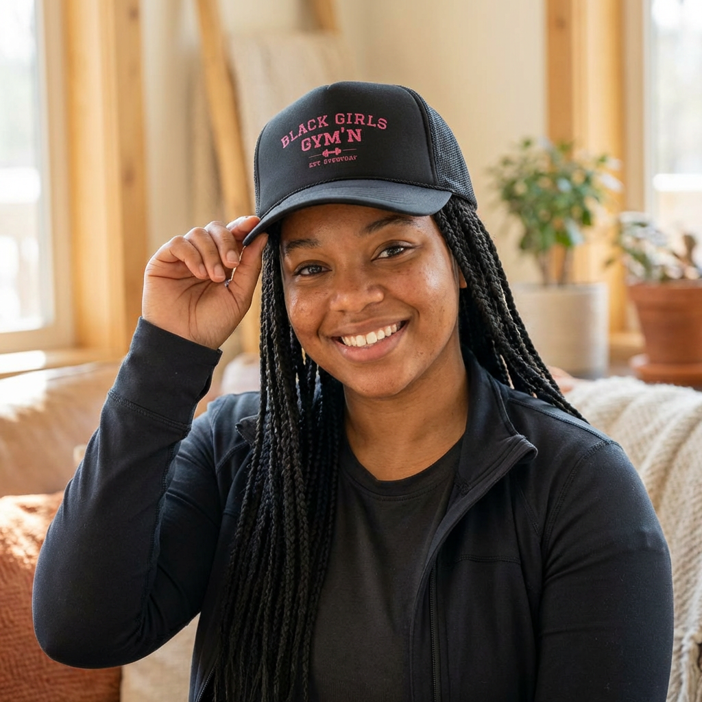 Black Girls Gym'n Foam Trucker Hat – Mesh Cap
