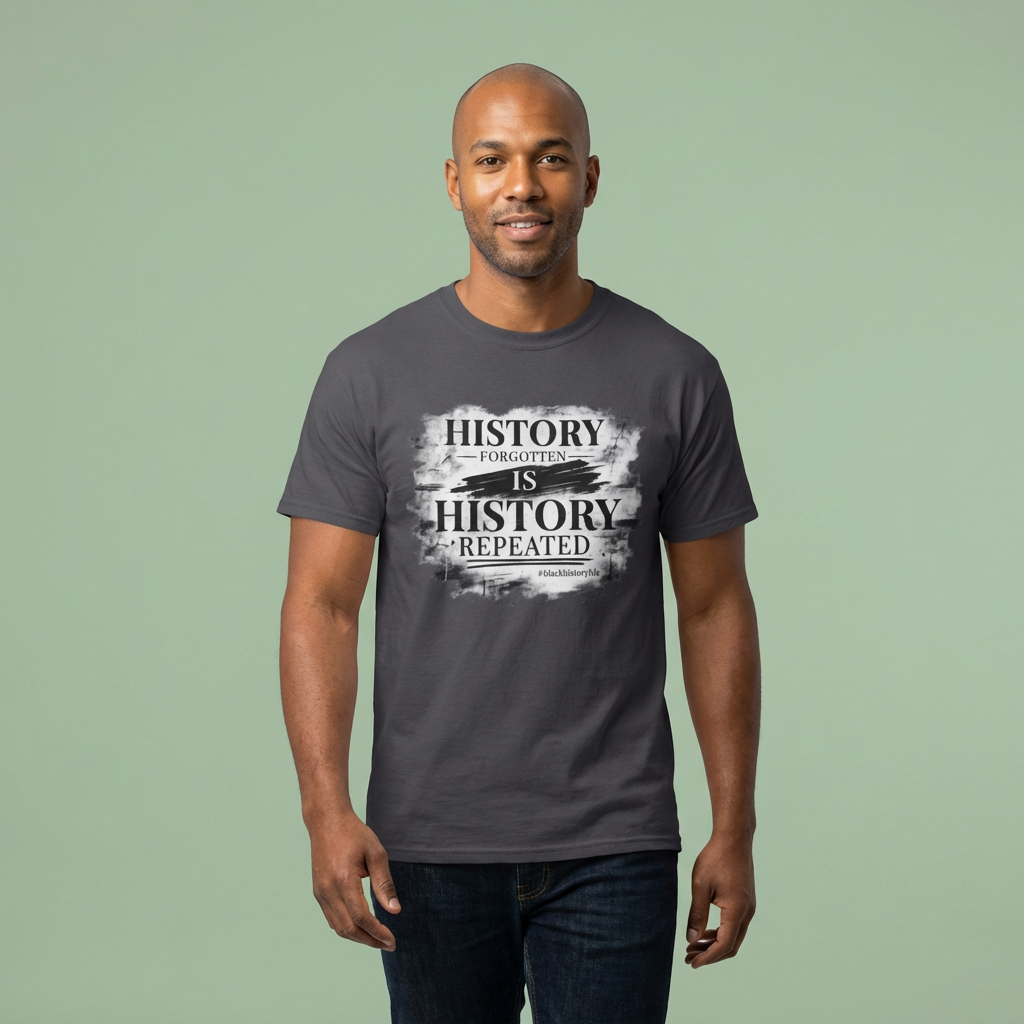 History Forgotten is History Repeated Tee- Black History Inspired Graphic Tee | Cultural Statement