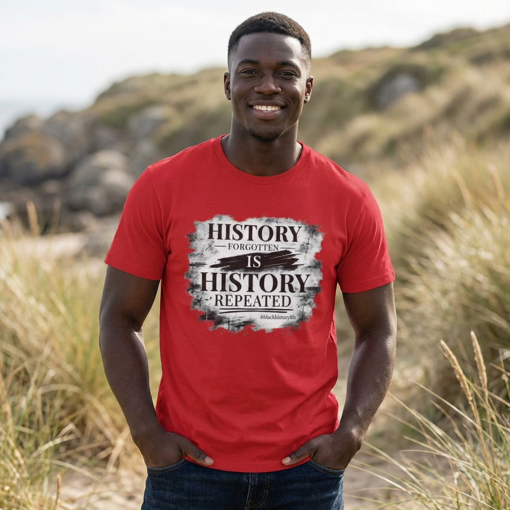 History Forgotten is History Repeated Tee- Black History Inspired Graphic Tee | Cultural Statement