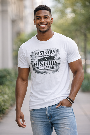 History Forgotten is History Repeated Tee- Black History Inspired Graphic Tee | Cultural Statement