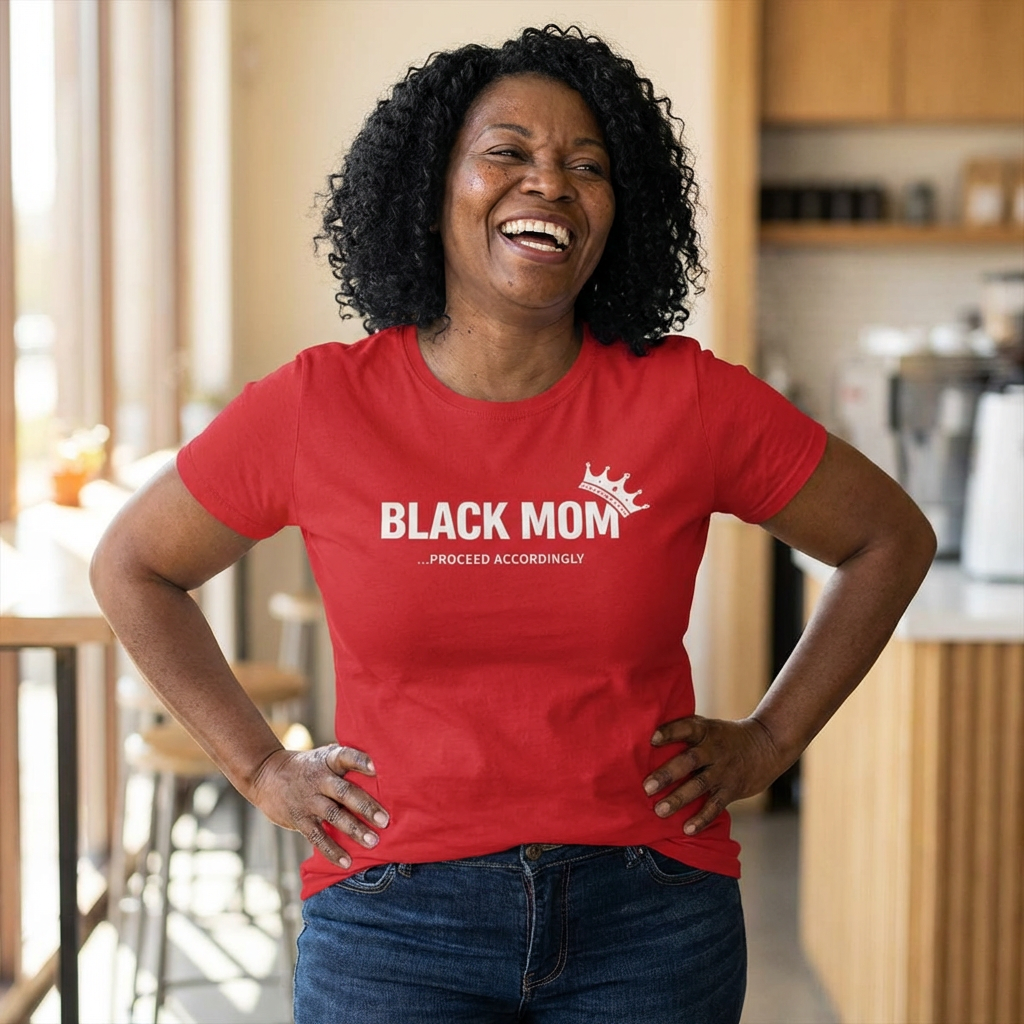 Protected by a Black Mom - Black Mom Statement Tee
