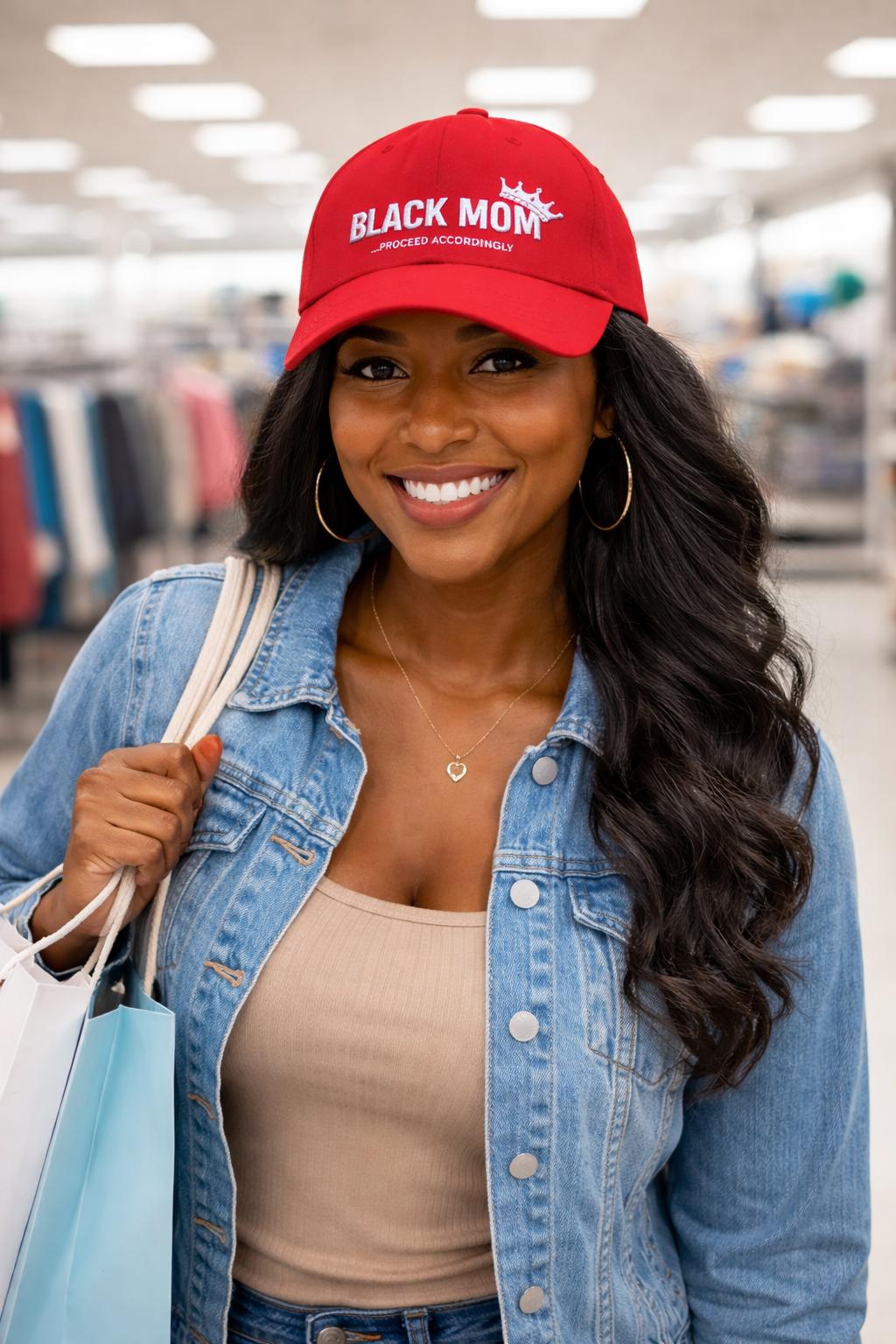 Protected By a Black Mom - Classic Dad Cap for Black Moms | Mother's Day Gift