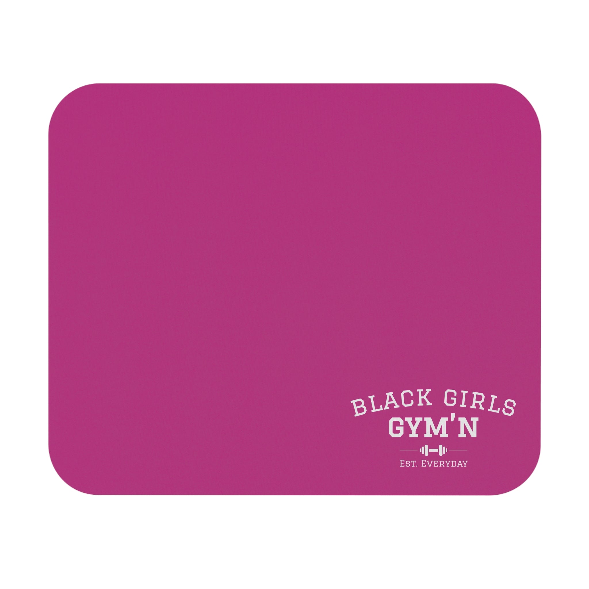 Black Girls Gym'n Confident Bold Mouse Pad - Pink