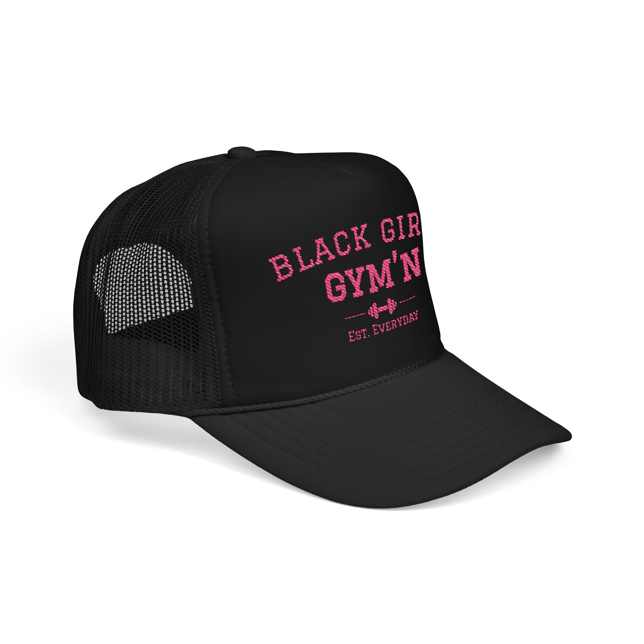 Black Girls Gym'n Foam Trucker Hat – Mesh Cap