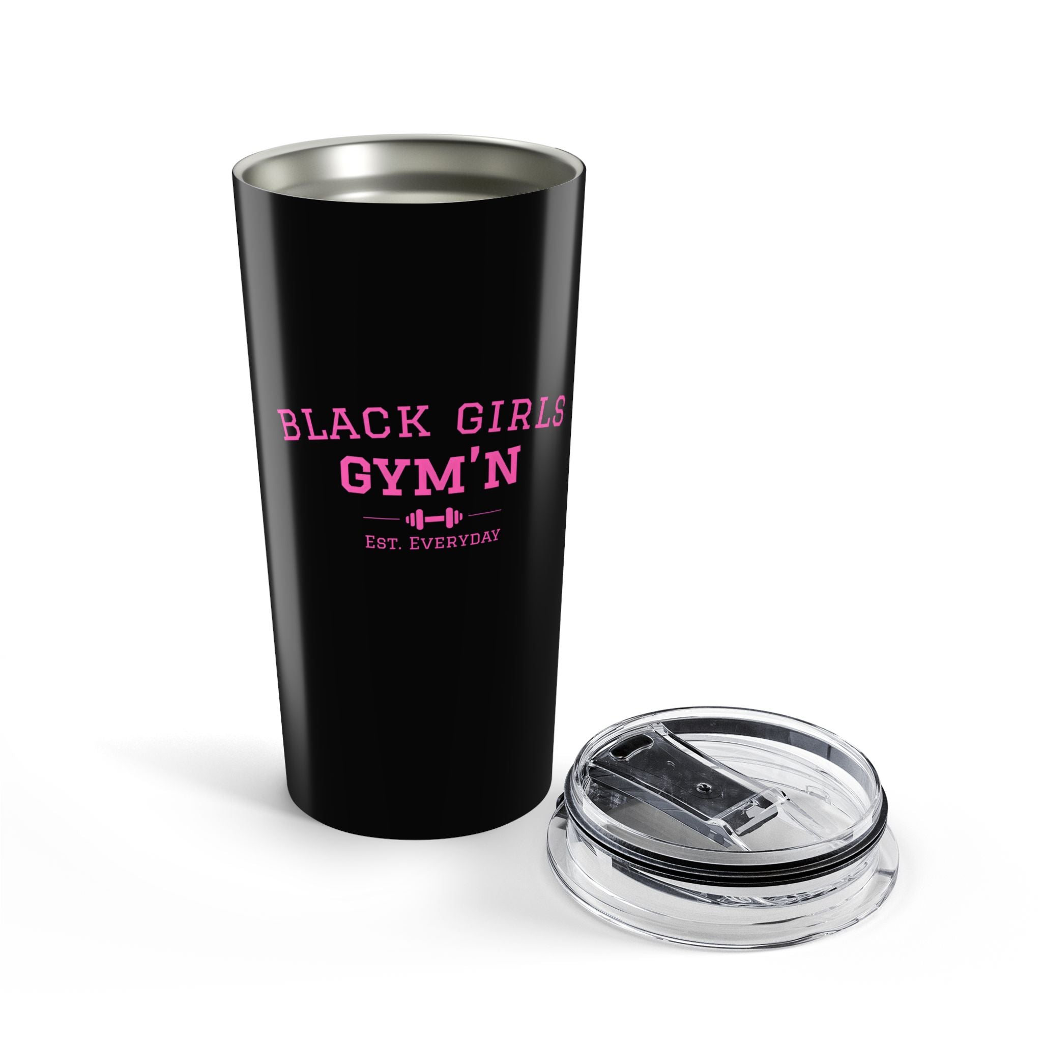 Black Girls Gym'n Pink Logo Insulated Travel Cup - 20oz