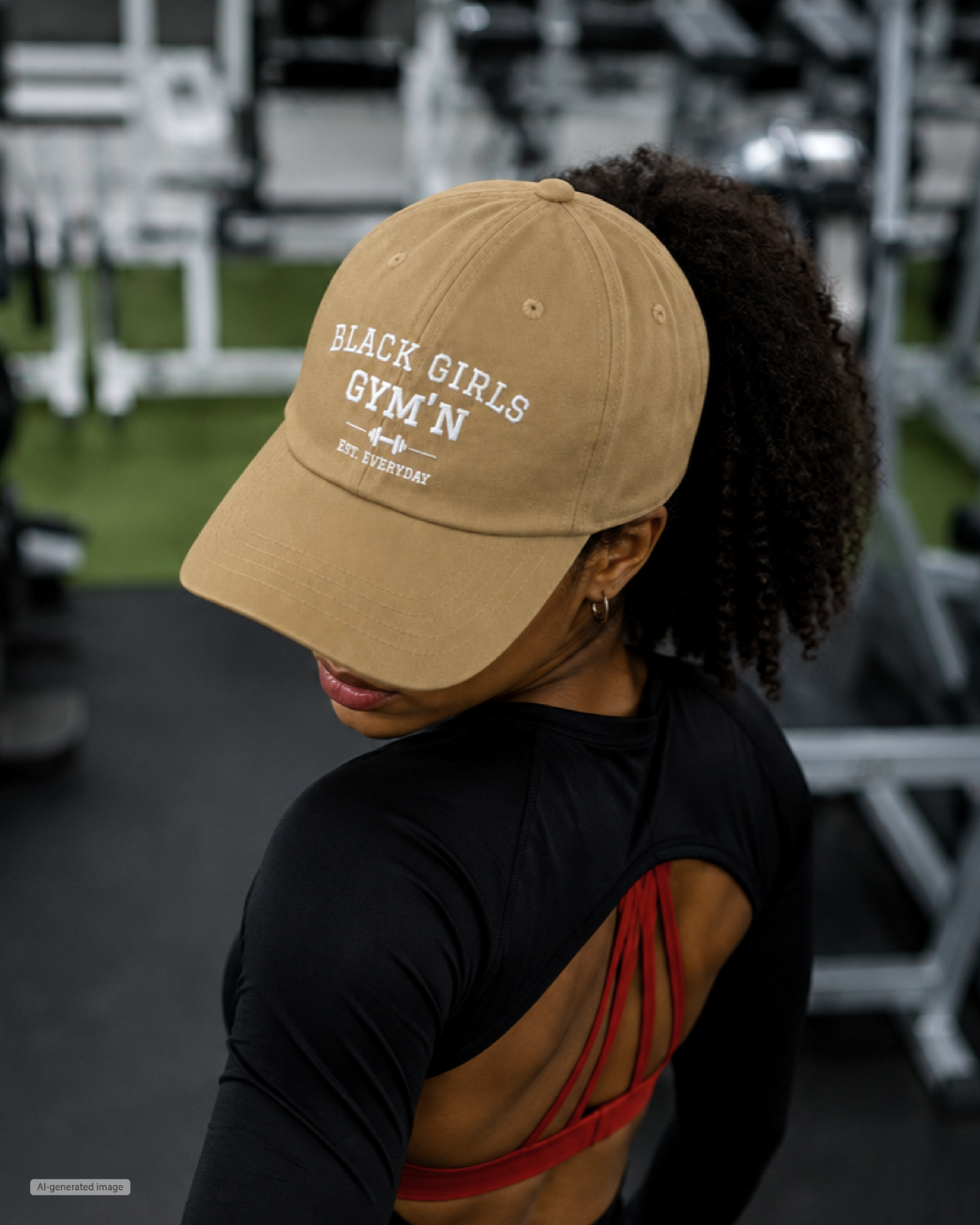 Black Girls Gym'n Dad Cap