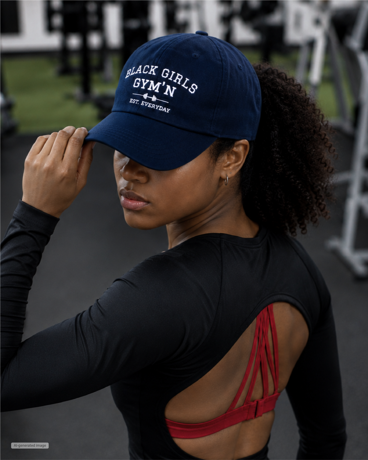 Black Girls Gym'n Dad Cap