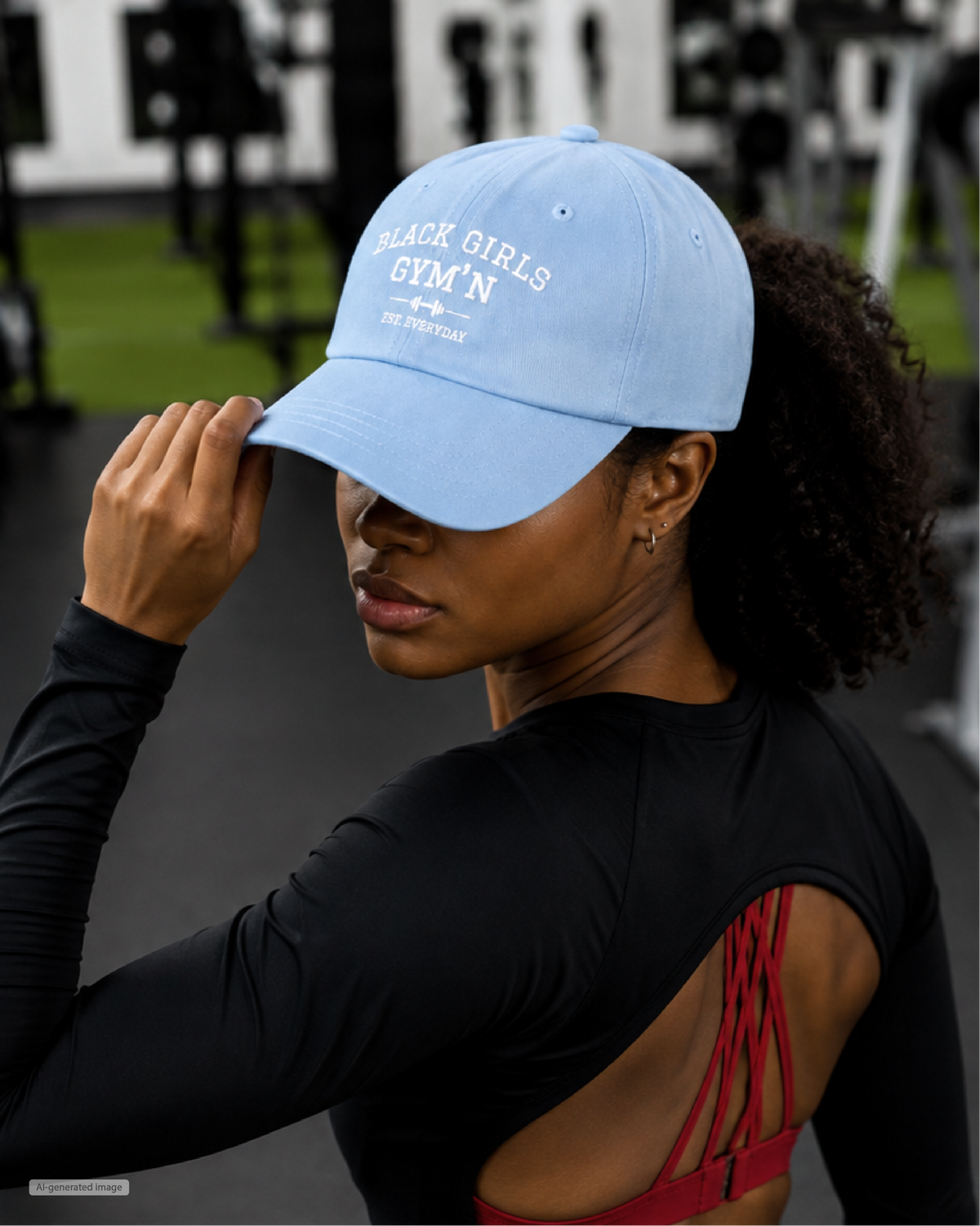 Black Girls Gym'n Dad Cap