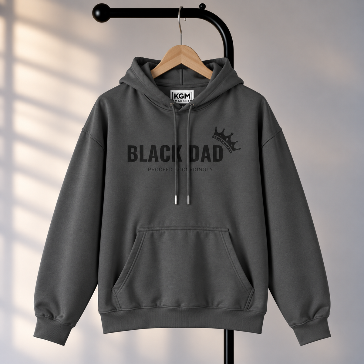 Black Dad Proceed Accordingly Hoodie