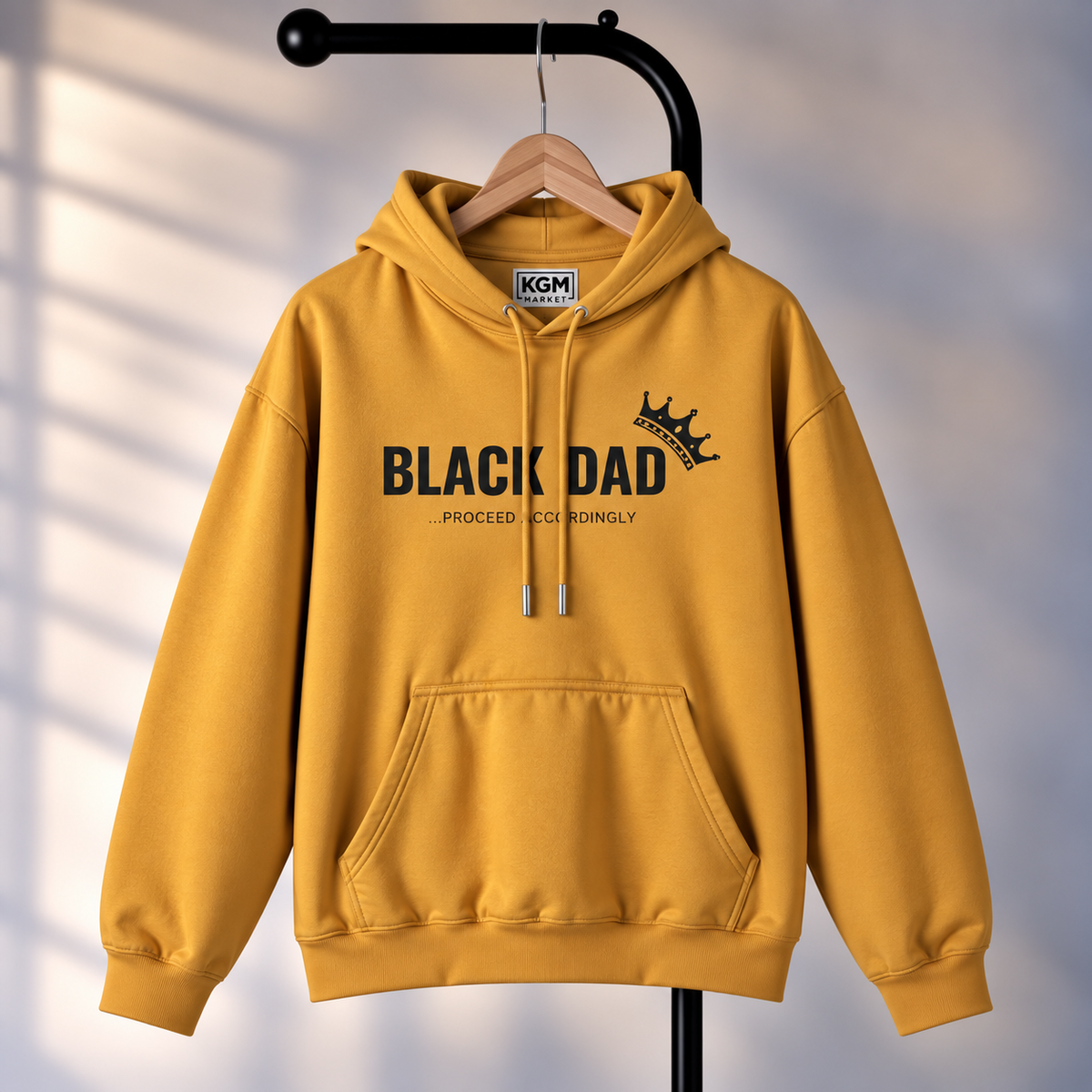 Black Dad Proceed Accordingly Hoodie