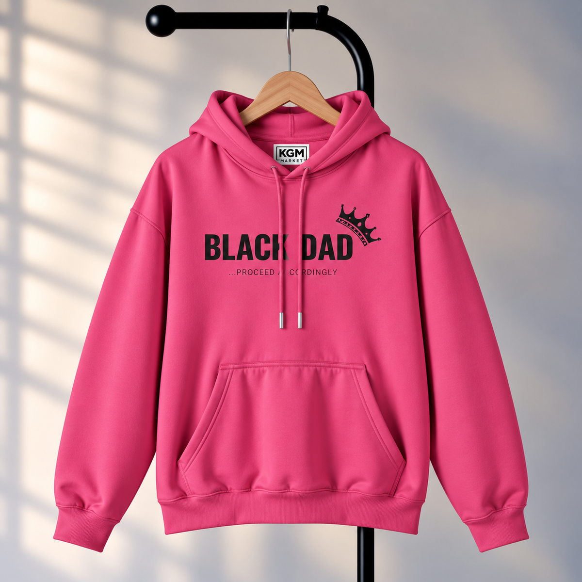 Black Dad Proceed Accordingly Hoodie