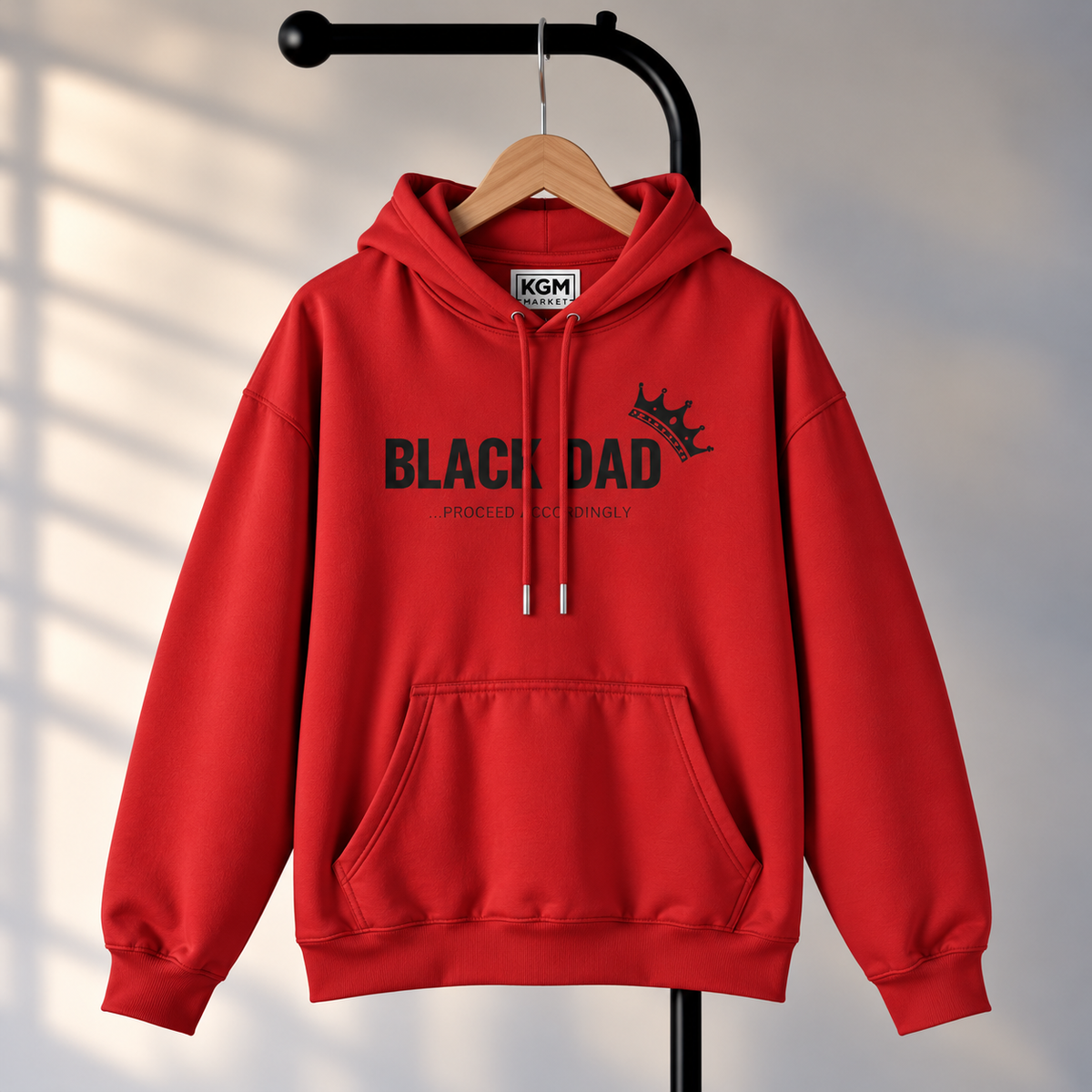Black Dad Proceed Accordingly Hoodie