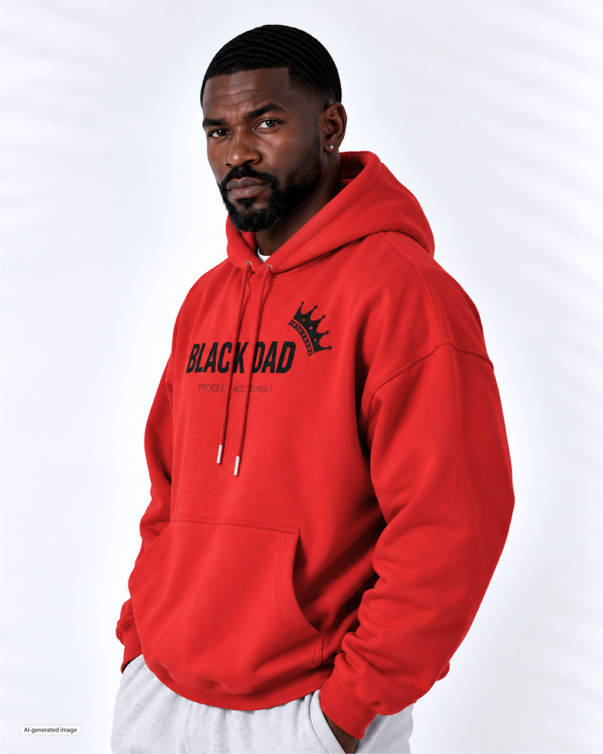 Black Dad Proceed Accordingly Hoodie