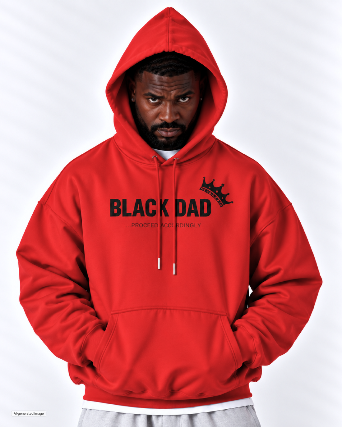 Black Dad Proceed Accordingly Hoodie