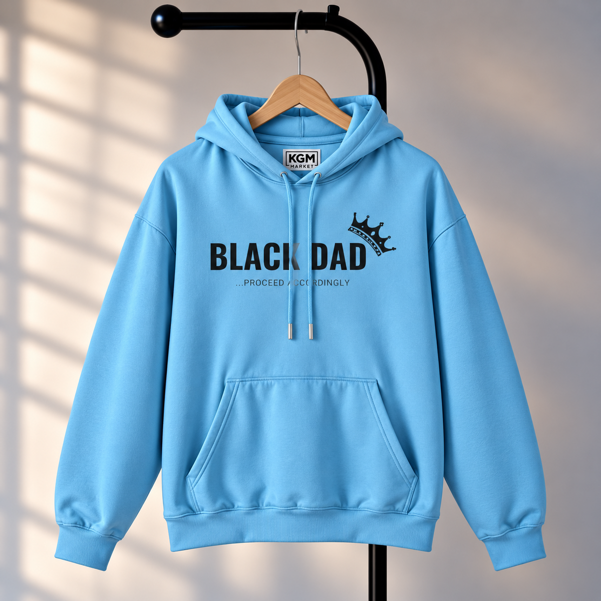 Black Dad Proceed Accordingly Hoodie