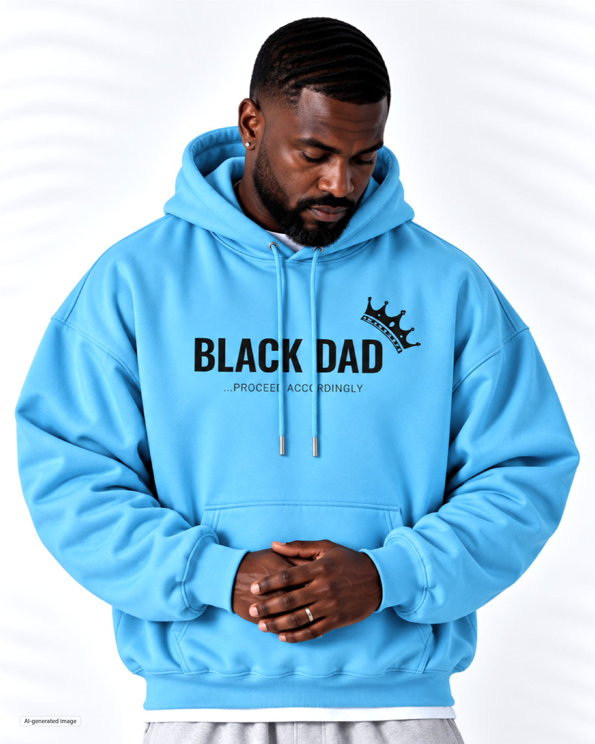 Black Dad Proceed Accordingly Hoodie