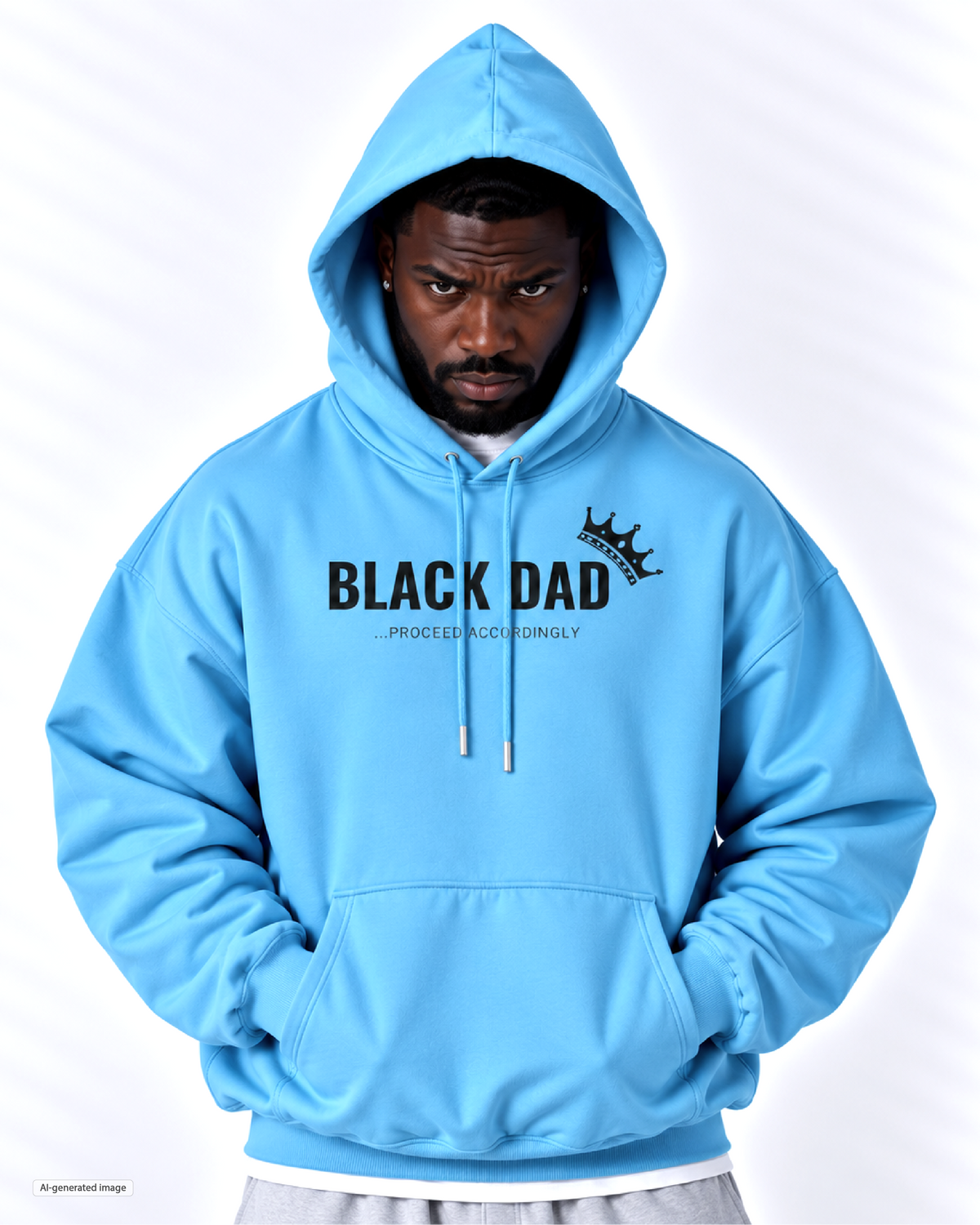 Black Dad Proceed Accordingly Hoodie