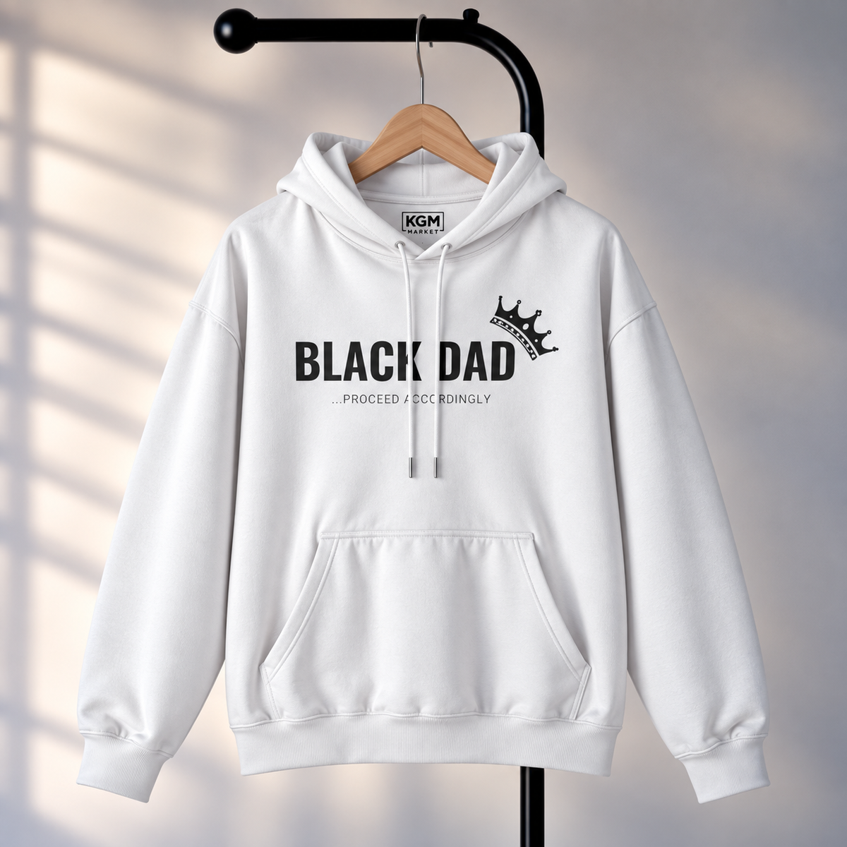 Black Dad Proceed Accordingly Hoodie