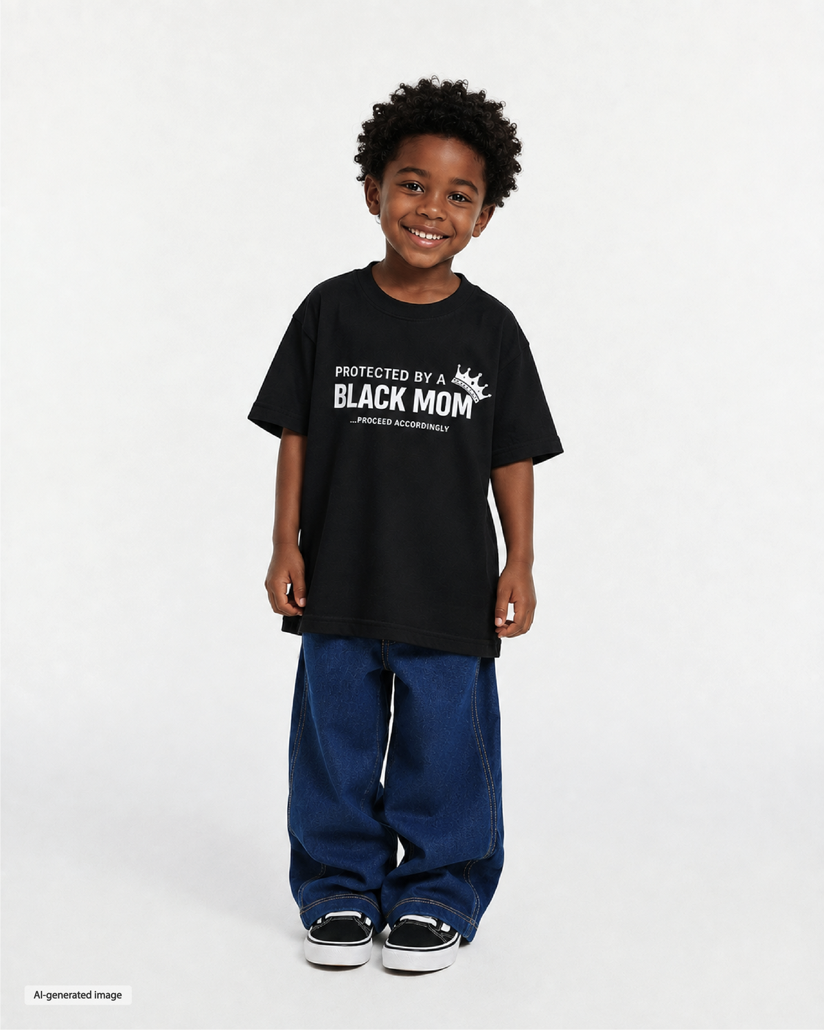 Protected by a Black Mom Kids T-Shirt