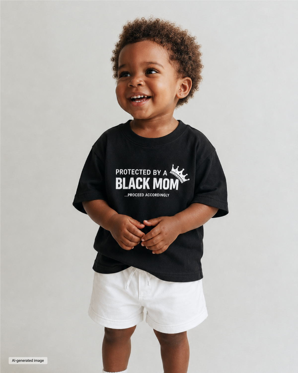 Protected by a Black Mom Kids T-Shirt