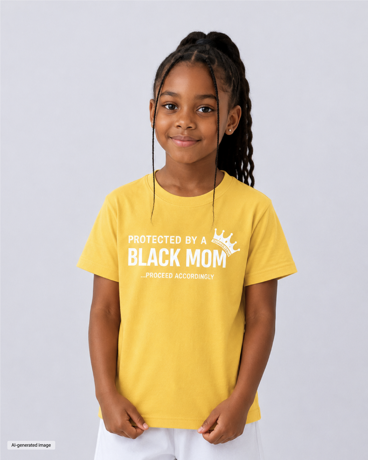 Protected by a Black Mom Kids T-Shirt