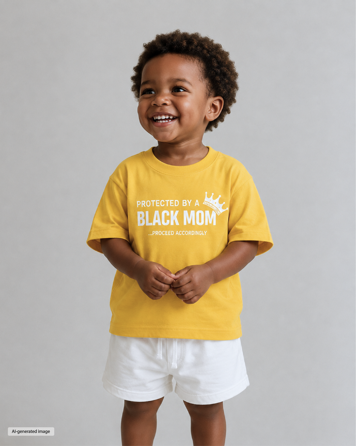 Protected by a Black Mom Kids T-Shirt