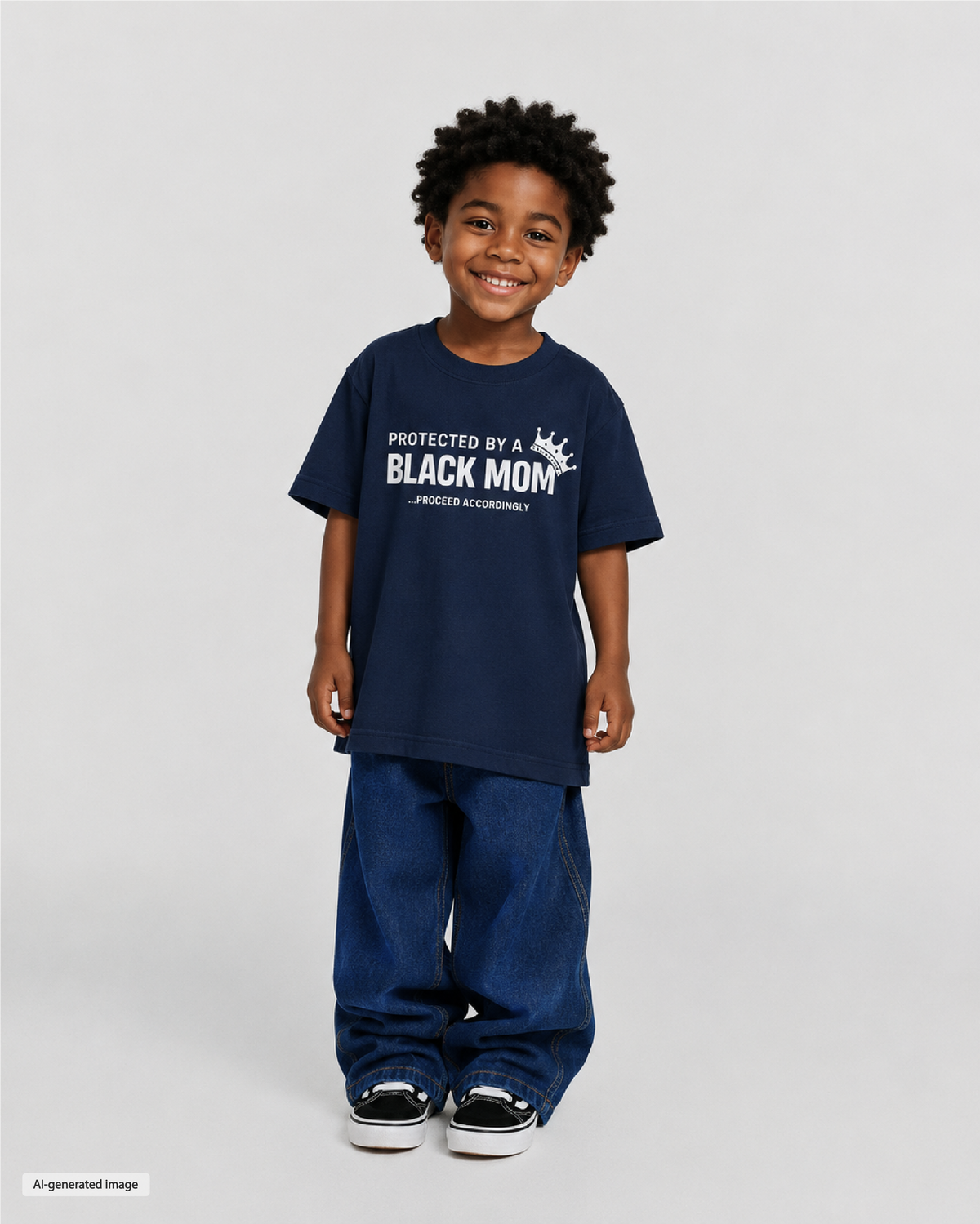Protected by a Black Mom Kids T-Shirt