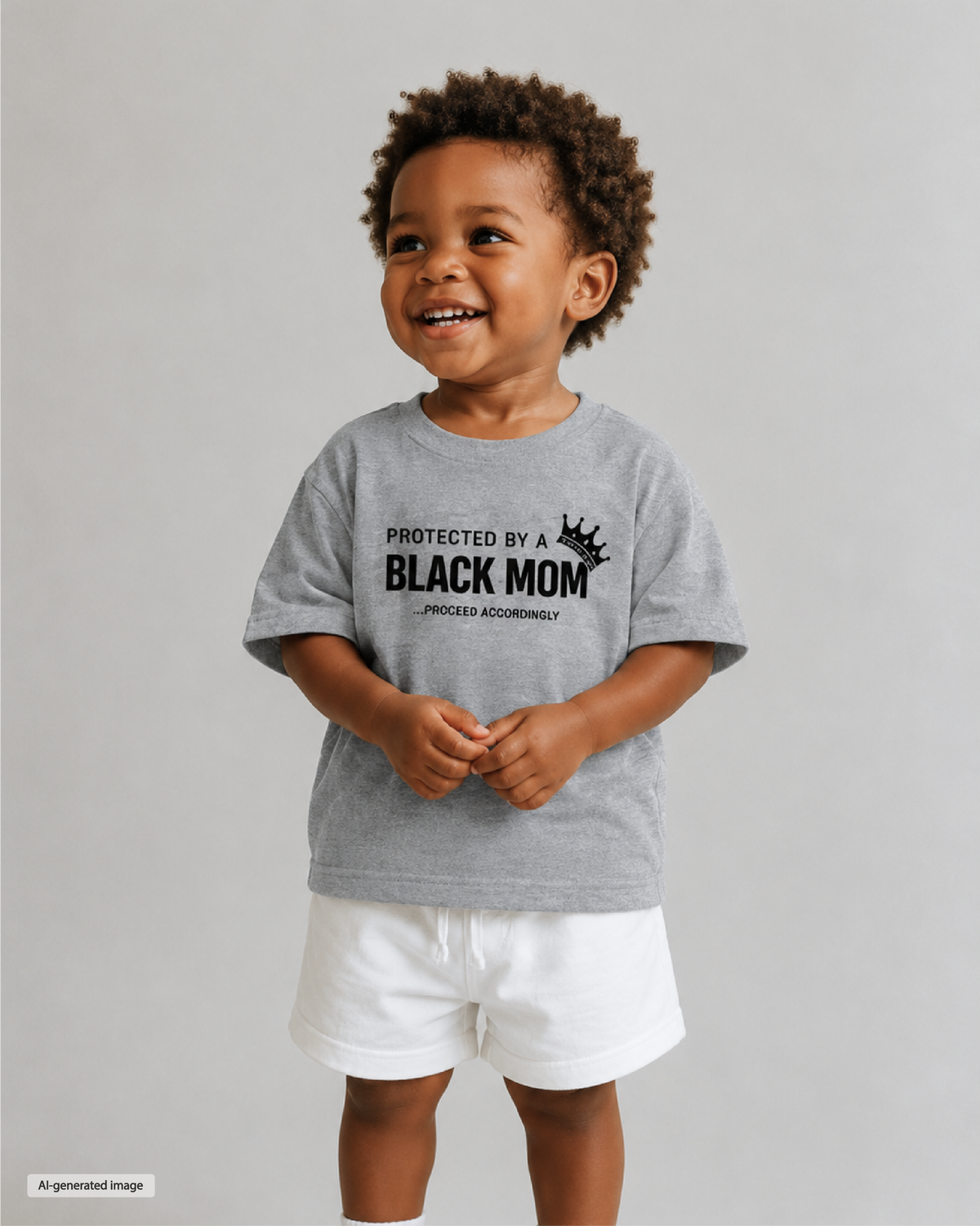 Protected by a Black Mom Kids T-Shirt