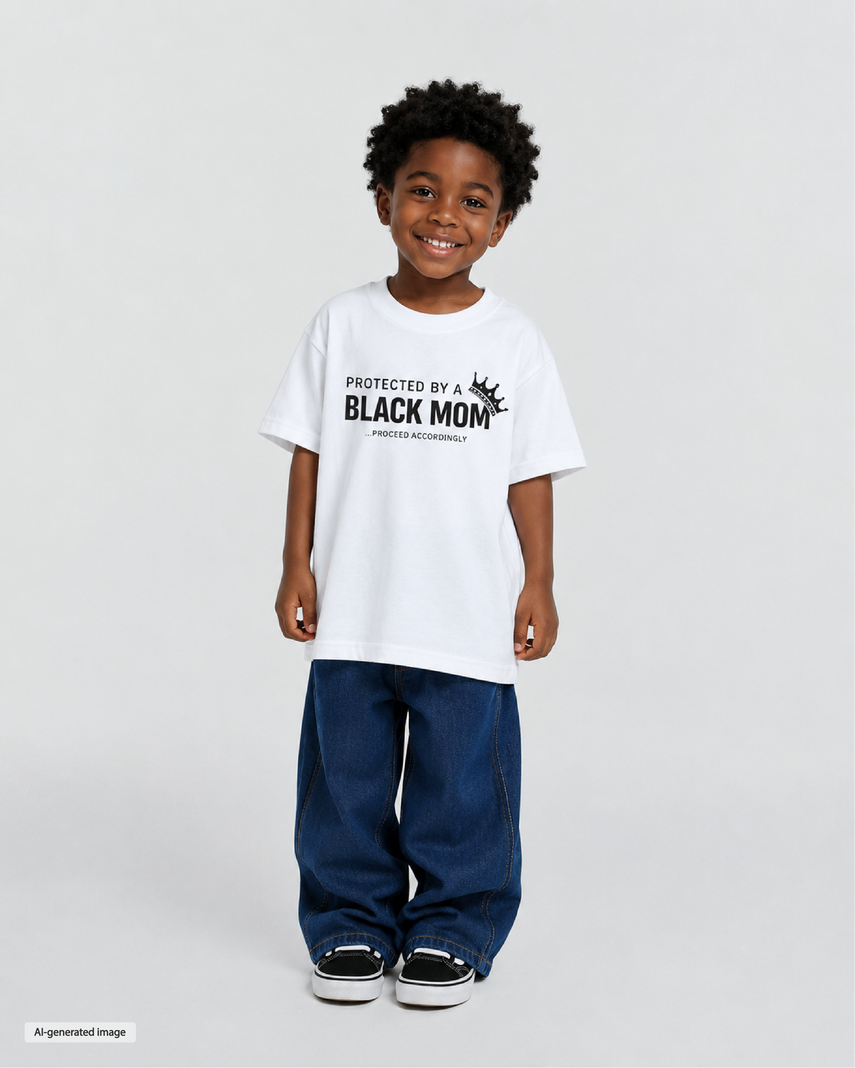 Protected by a Black Mom Kids T-Shirt