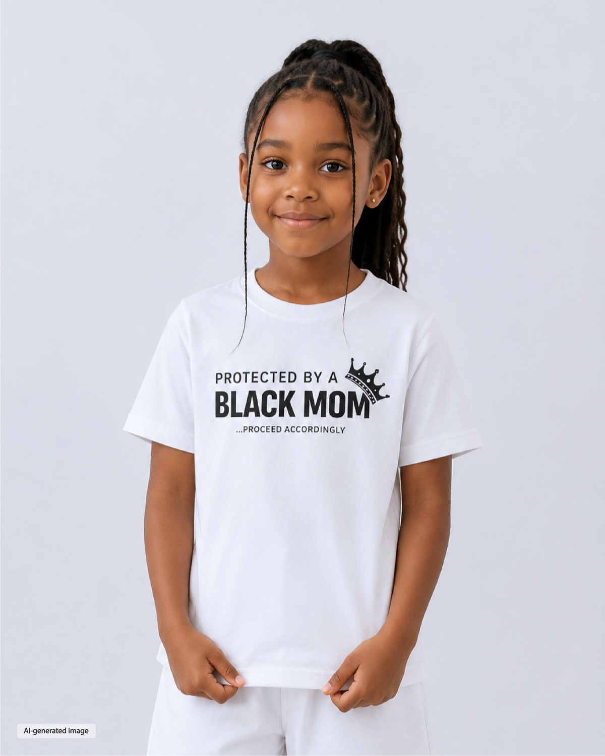 Protected by a Black Mom Kids T-Shirt