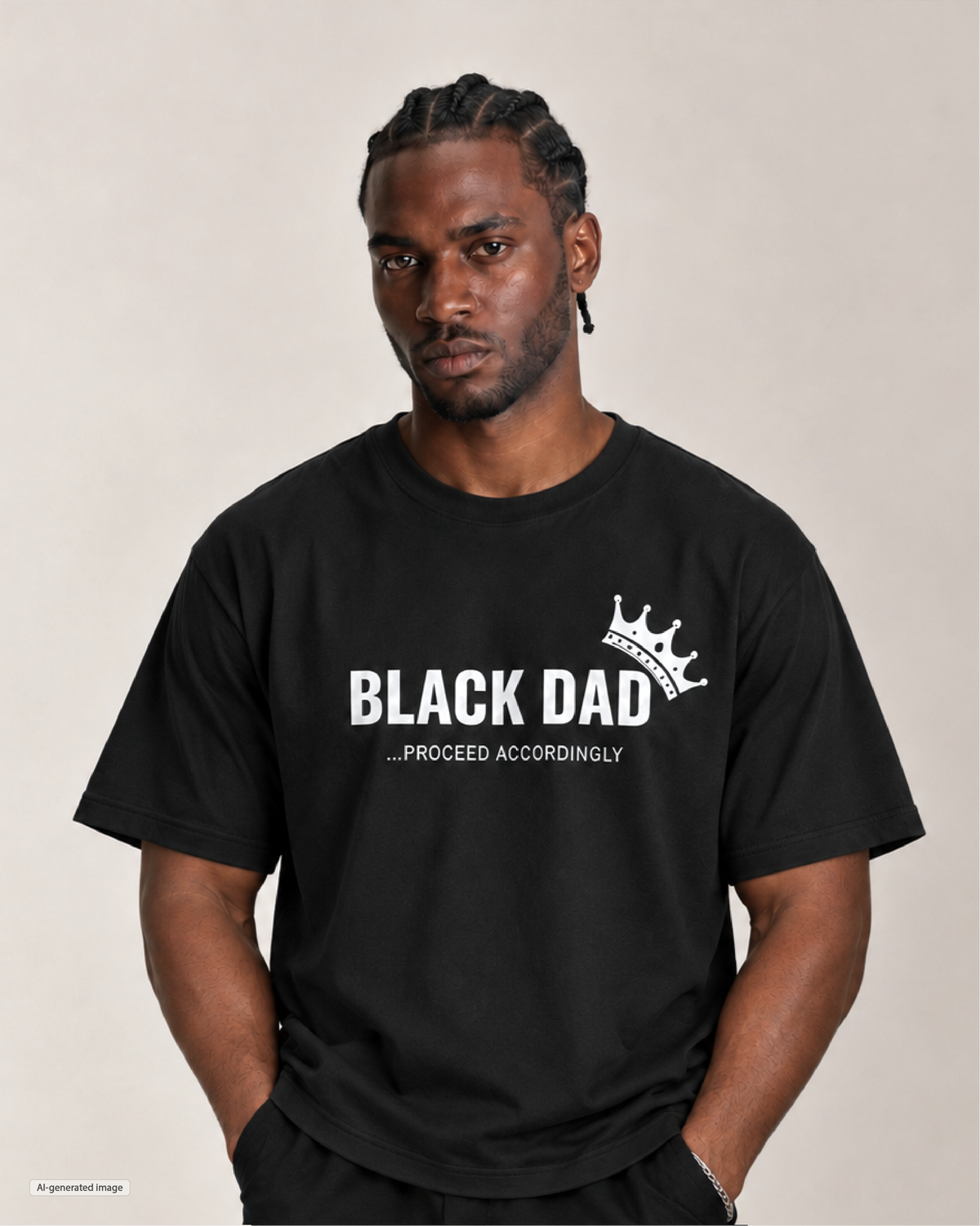 Black Dad Men's T Shirt
