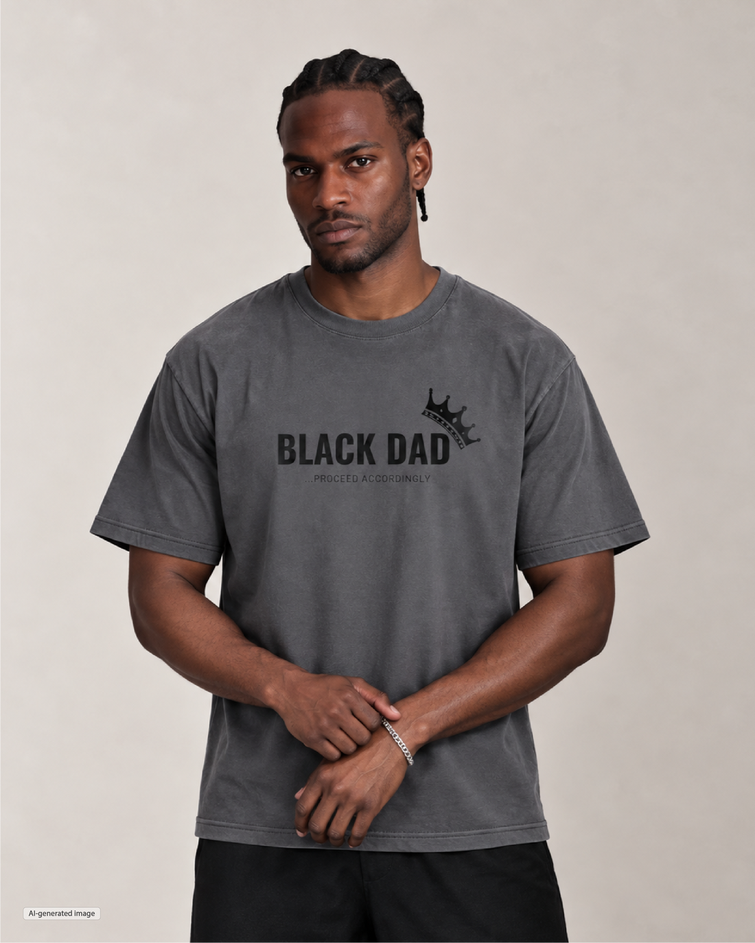 Black Dad Mens T Shirt