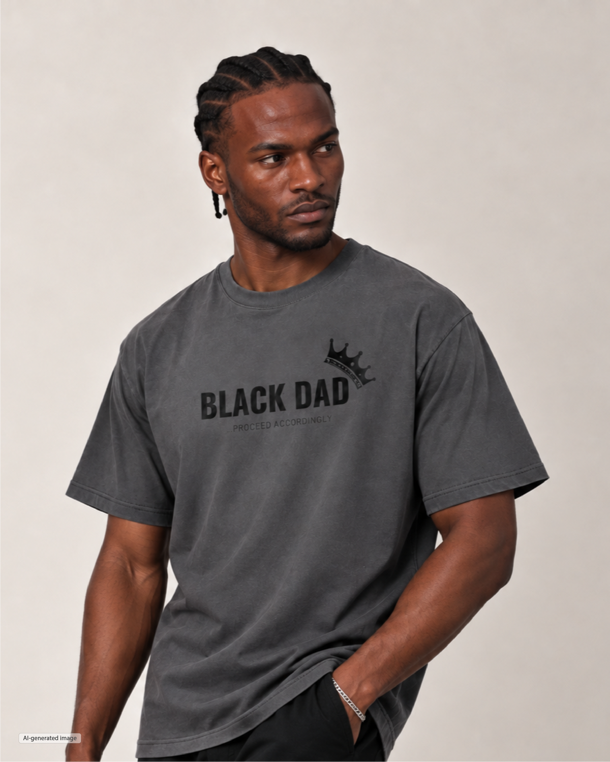 Black Dad Men's T Shirt