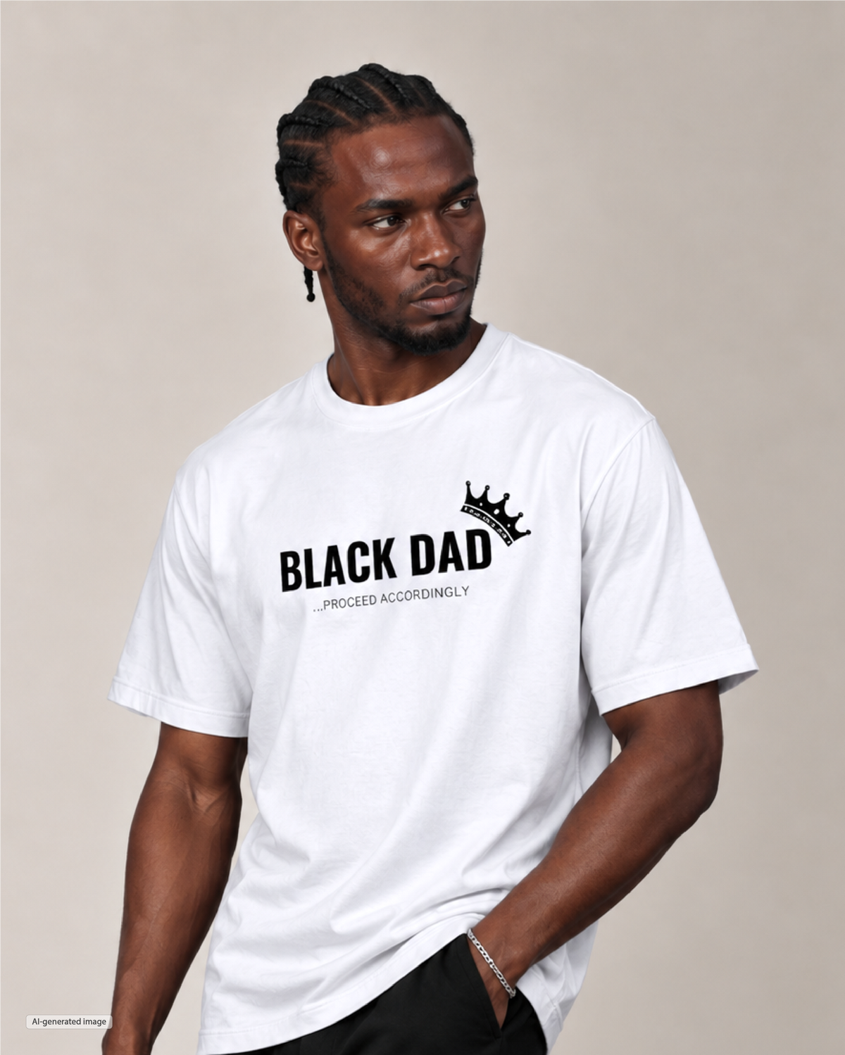 Black Dad Men's T Shirt