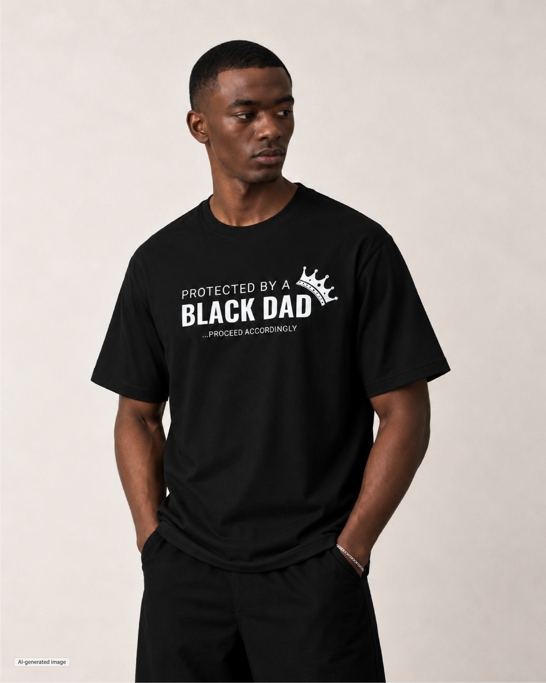 Protected by a Black Dad Mens T Shirt