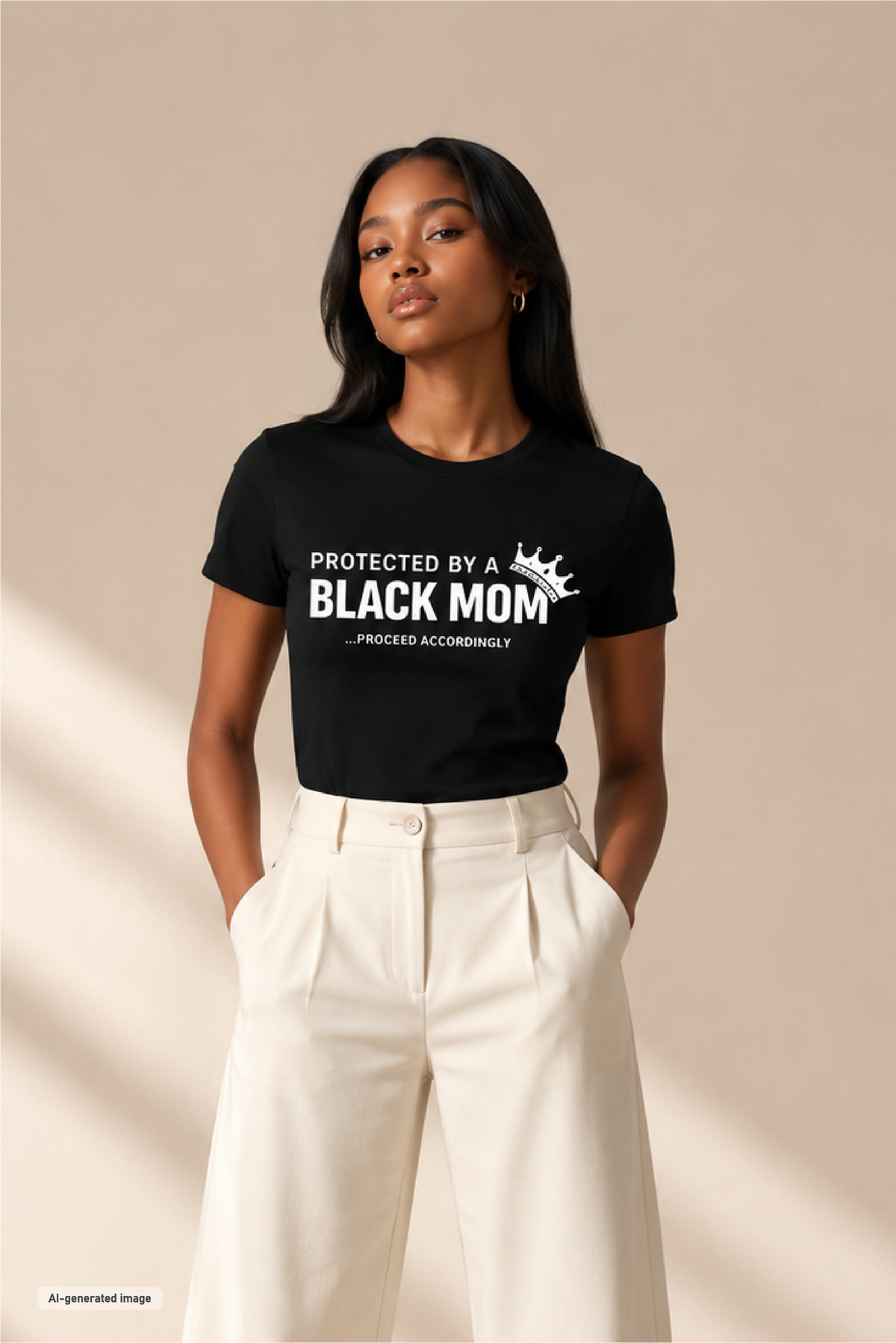 Protected by a Black Mom Women's Statement T-Shirt