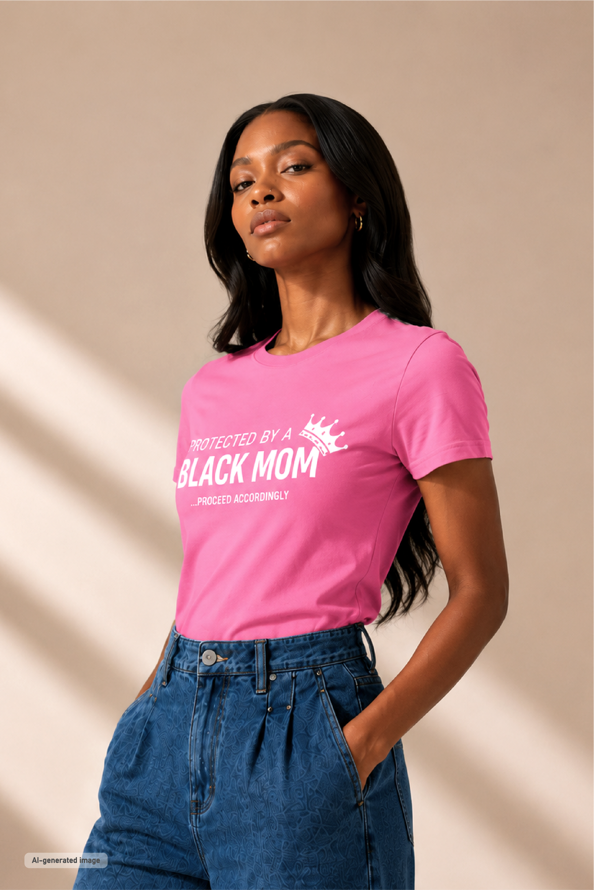 Protected by a Black Mom Women's Statement T-Shirt