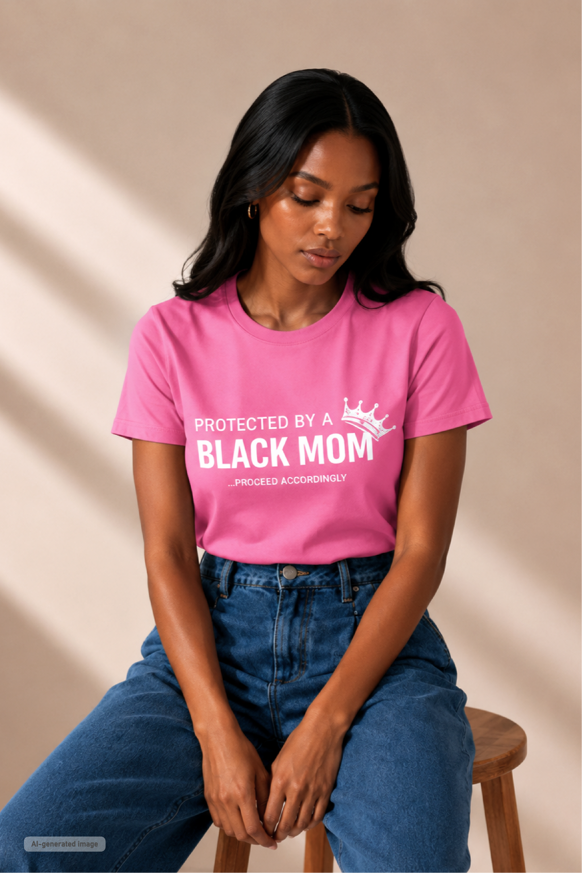 Protected by a Black Mom Women's Statement T-Shirt