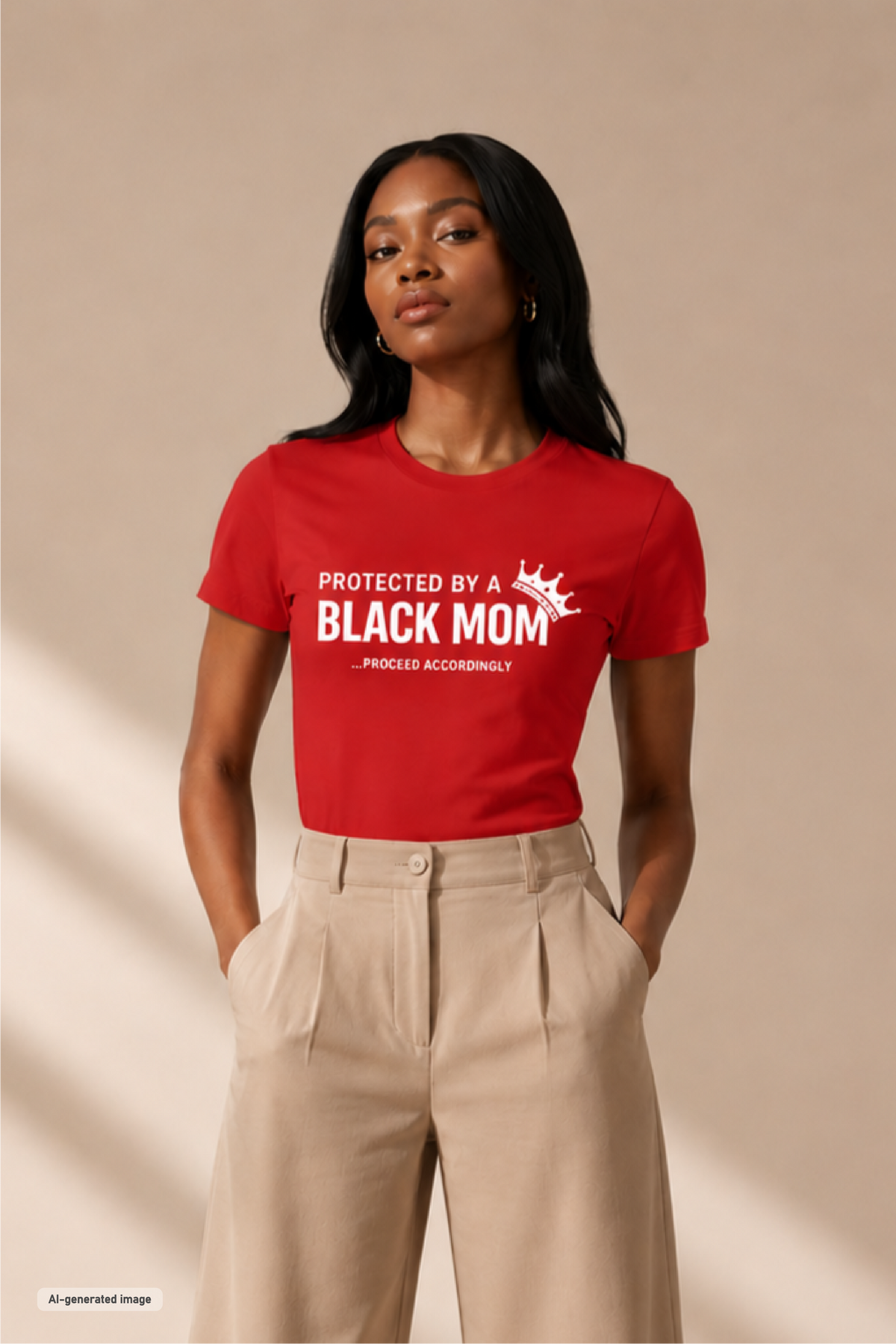 Protected by a Black Mom Women's Statement T-Shirt