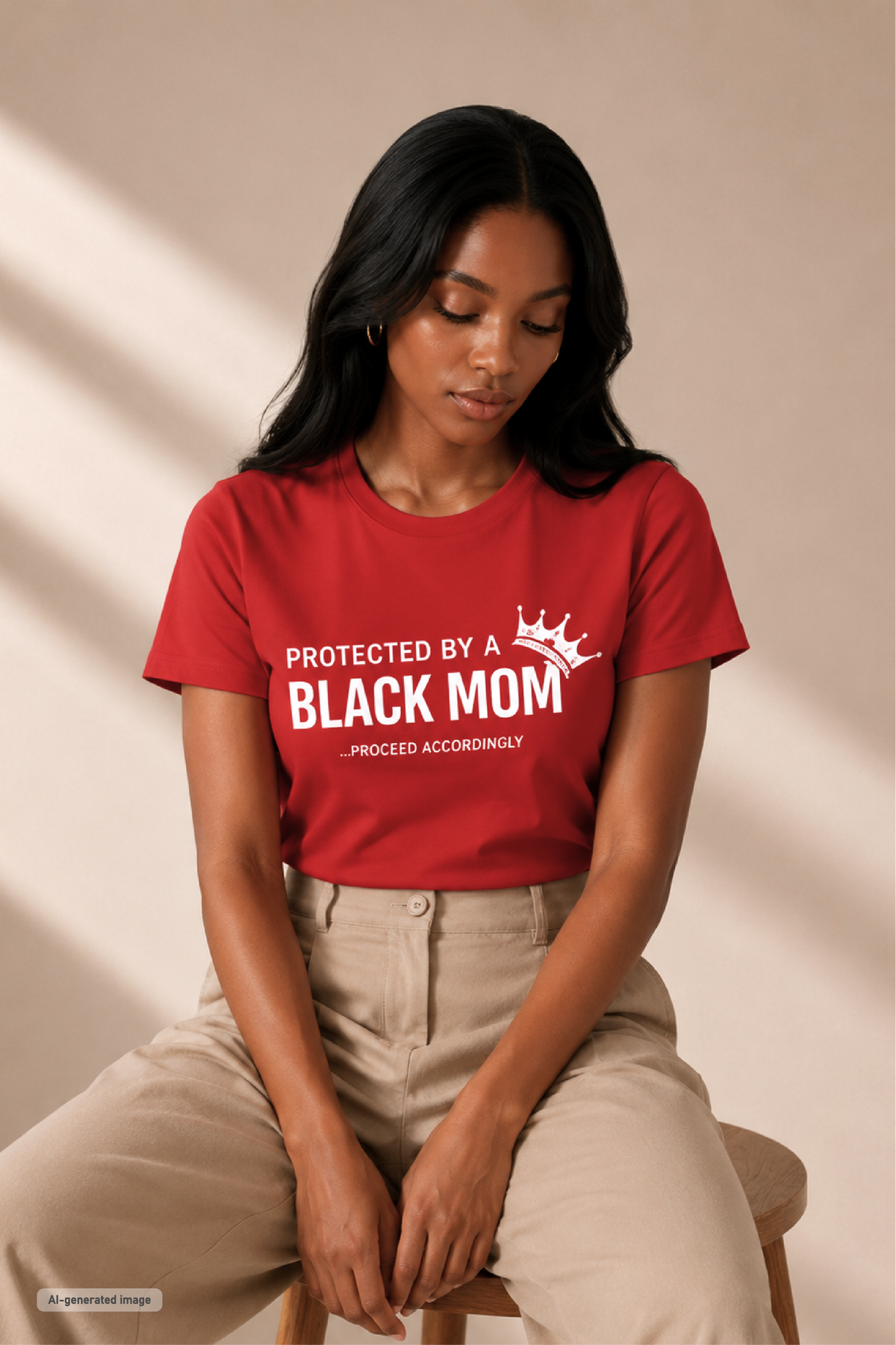 Protected by a Black Mom Women's Statement T-Shirt
