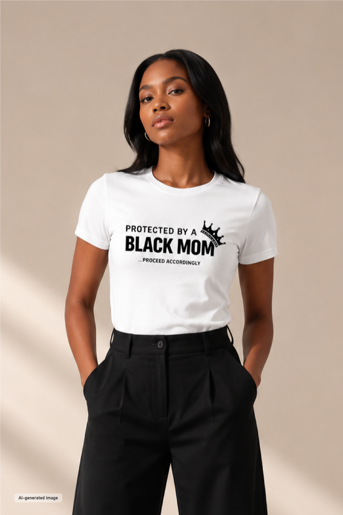 Protected by a Black Mom Women's Statement T-Shirt