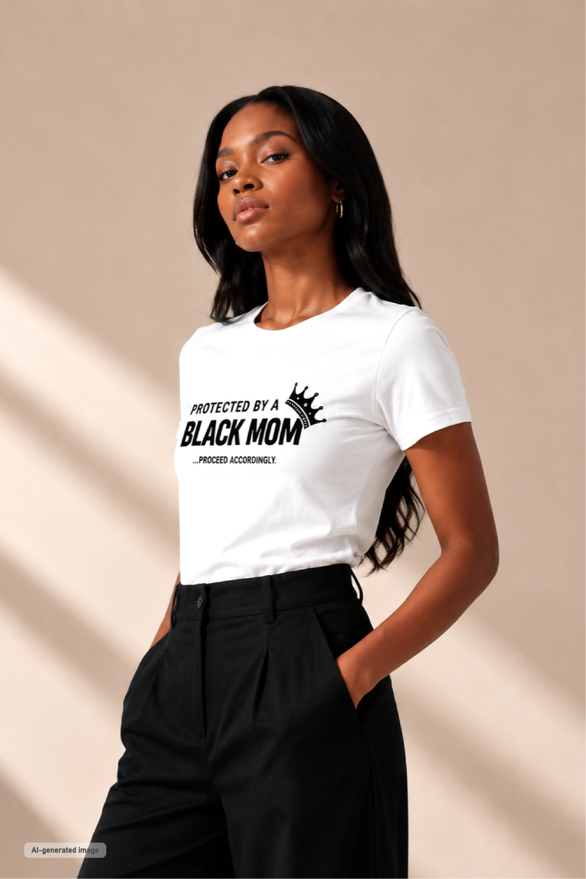 Protected by a Black Mom Women's Statement T-Shirt