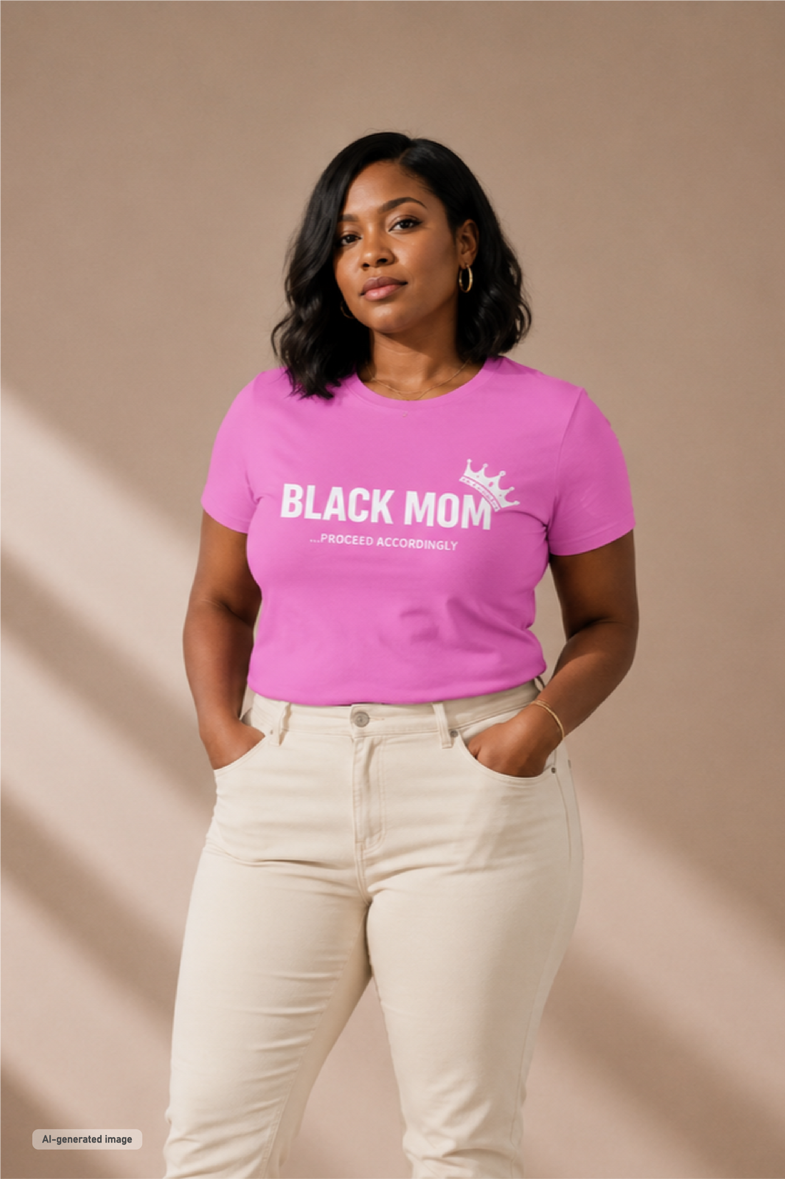 Protected by a Black Mom Statement T-Shirt