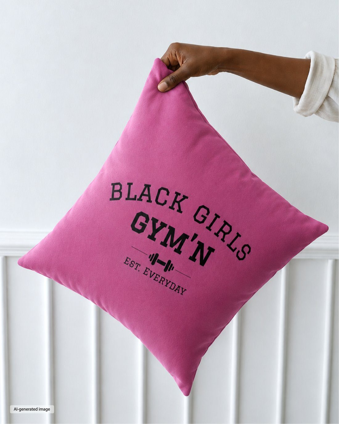 Black Girls Gym’n Confidence Square Pillow