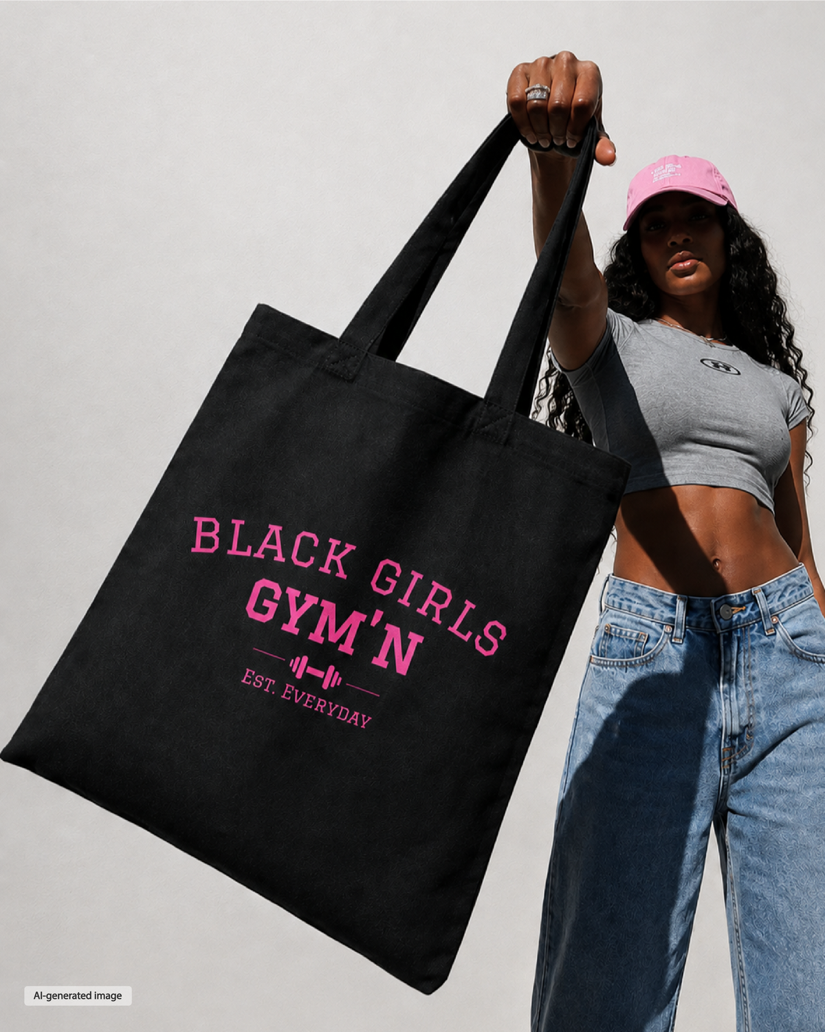 Black Girls Gym’n Canvas Tote