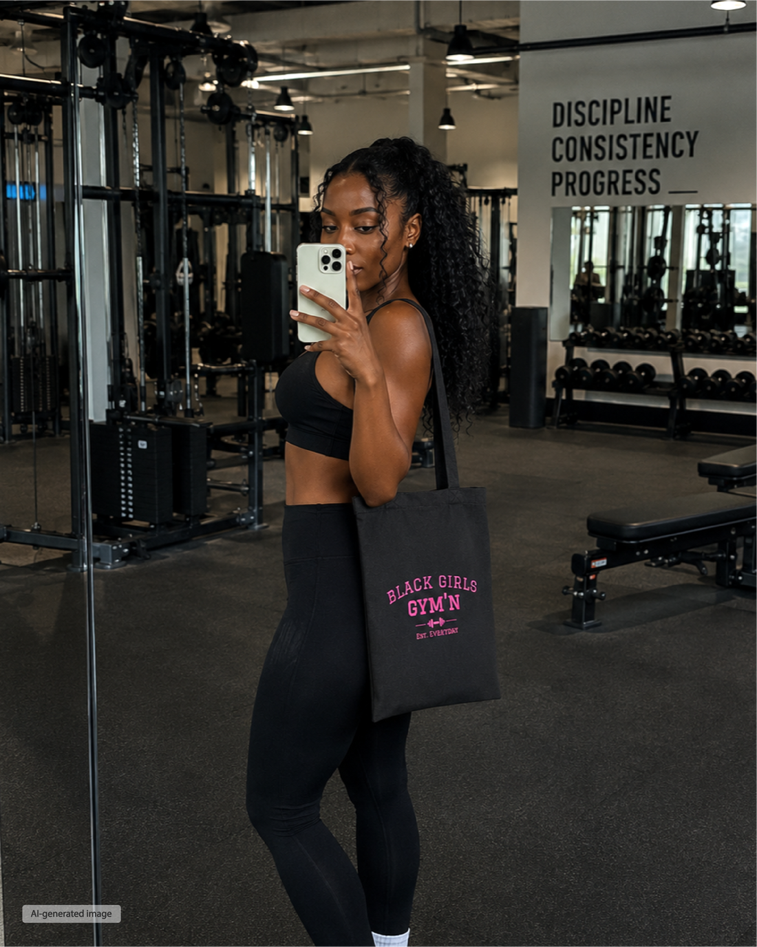 Black Girls Gym’n Canvas Tote