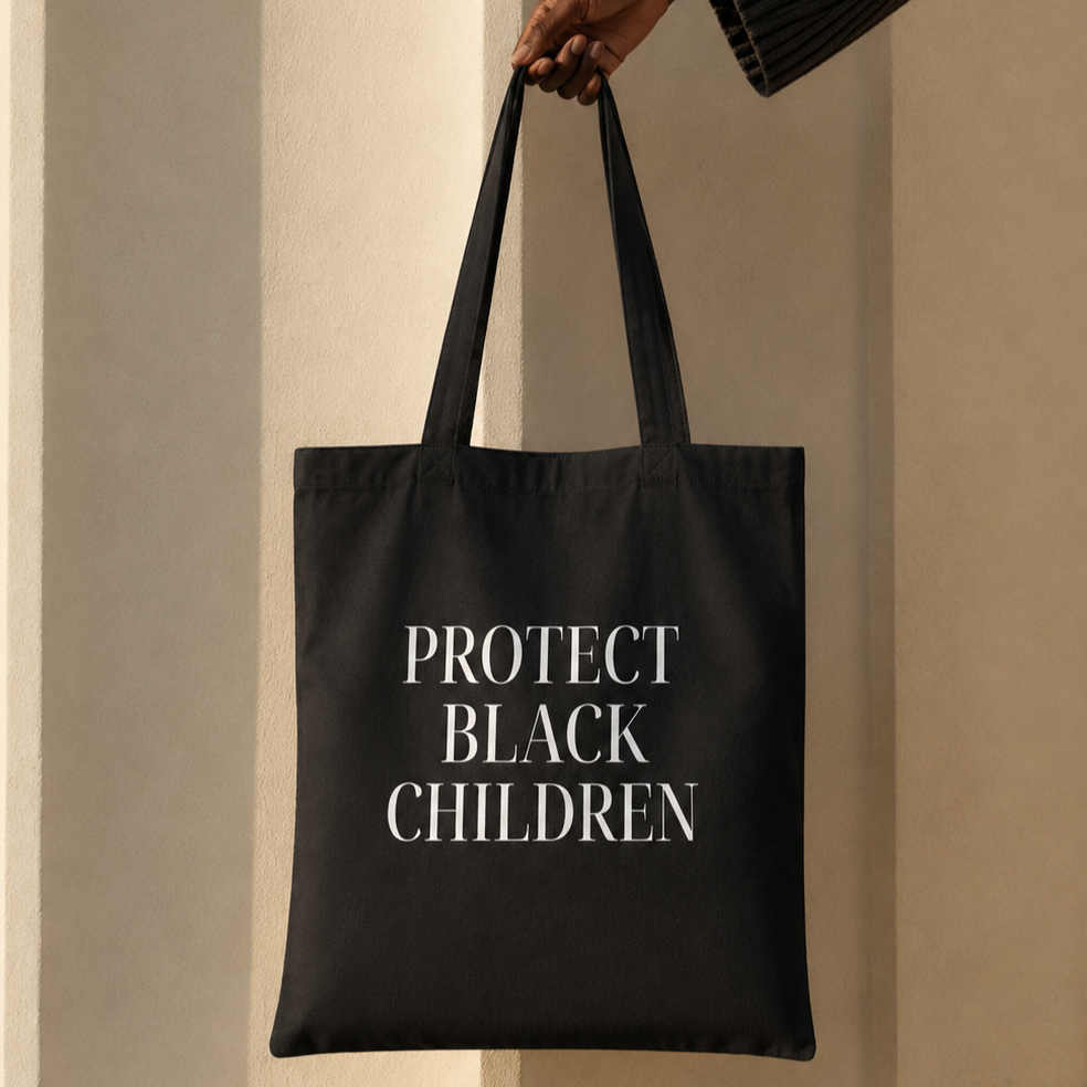 Protect Black Children Canvas Tote